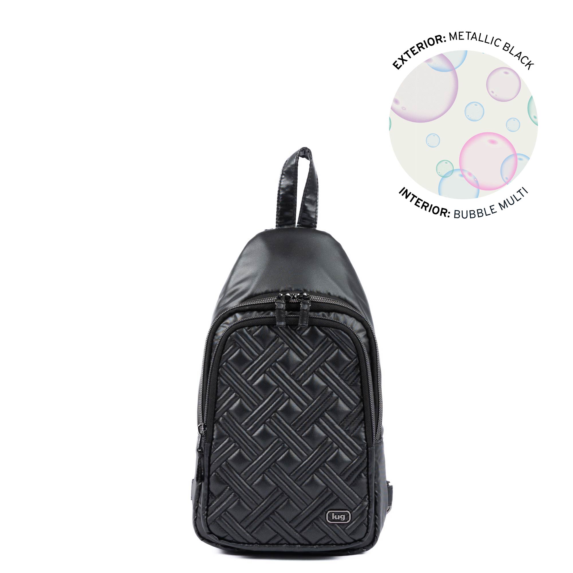 Scurry Sling Bag - METALLIC BLACK - 24539_Scurry_MetallicBlack_Angle_01