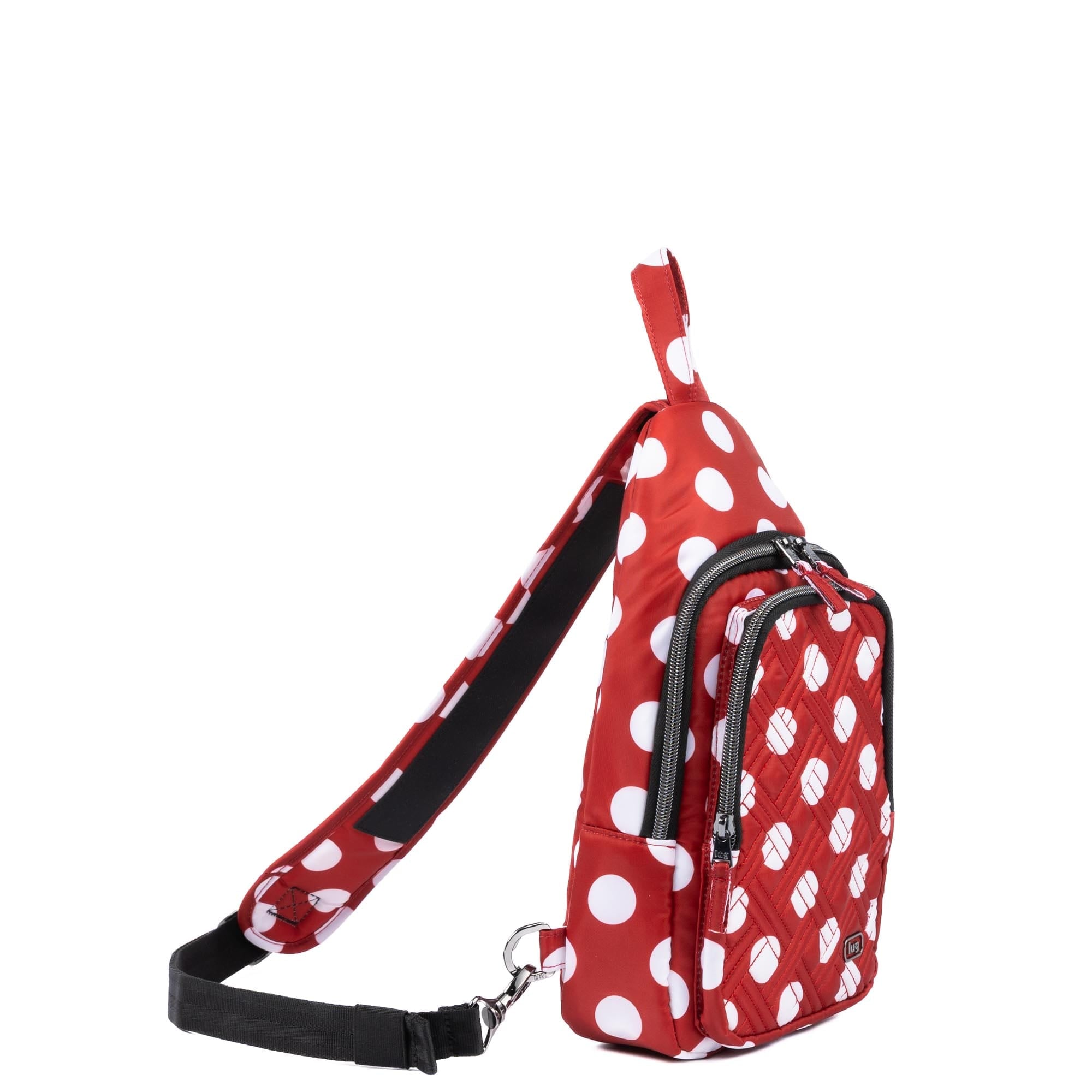 Scurry Sling Bag - CRIMSON LARGE DOT - 24540_Scurry_CrimsonLGDot_Angle_02