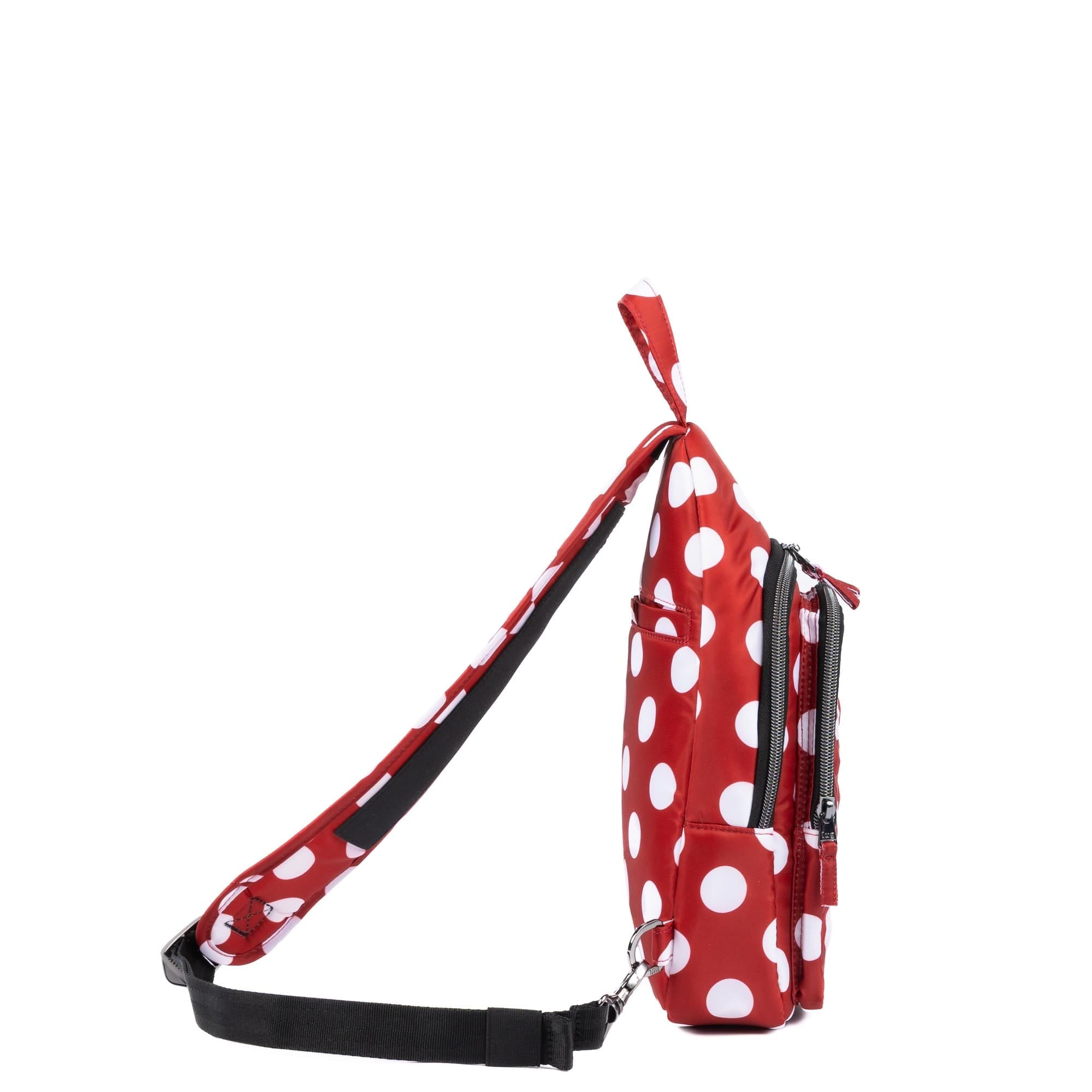 Scurry Sling Bag - CRIMSON LARGE DOT - 24540_Scurry_CrimsonLGDot_Angle_03