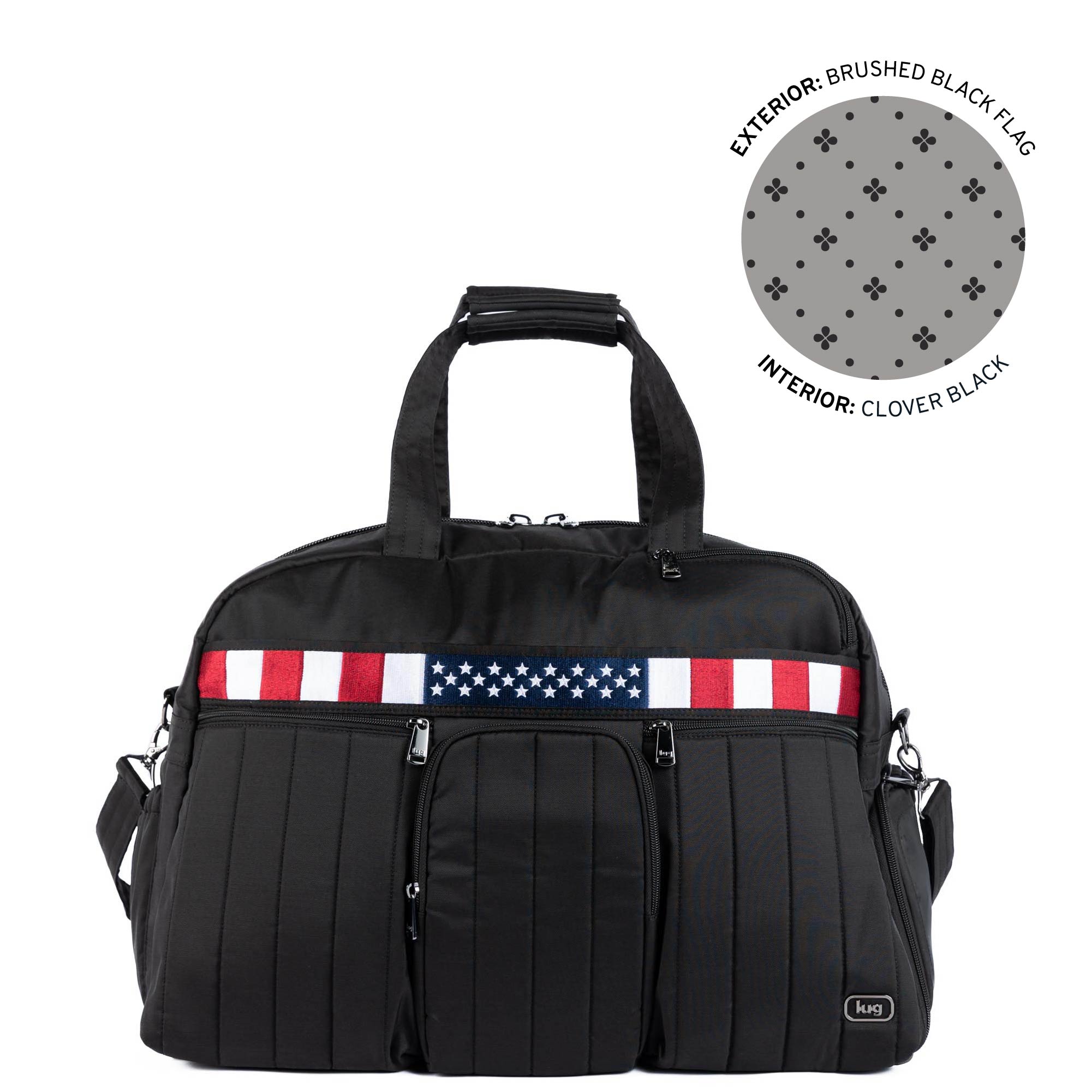 Legacy Collection Shuttlebus Duffel - BRUSHED BLACK FLAG - 24542_LegacyShuttlebus_BrushedCamoBlackFlag_Angle_01
