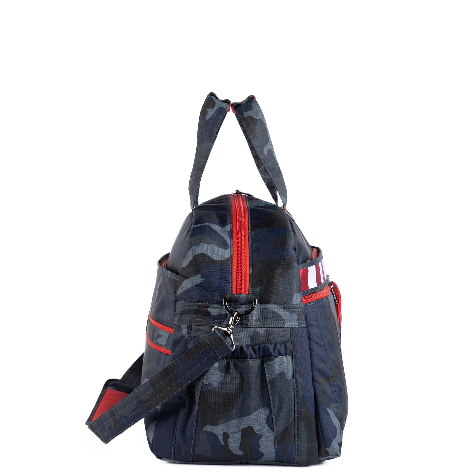 Legacy Collection Shuttlebus Duffel - BRUSHED CAMO NAVY FLAG - 24543_LegacyShuttlebus_BrushedCamoNavyFlag_Angle_03