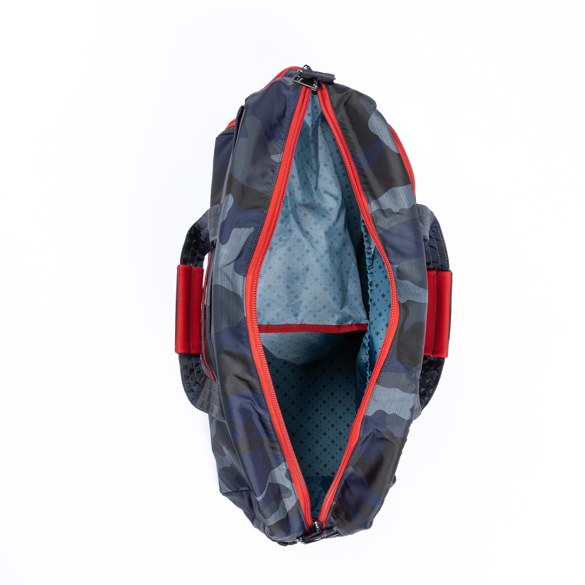 Legacy Collection Shuttlebus Duffel - BRUSHED CAMO NAVY FLAG - 24543_LegacyShuttlebus_BrushedCamoNavyFlag_Angle_05