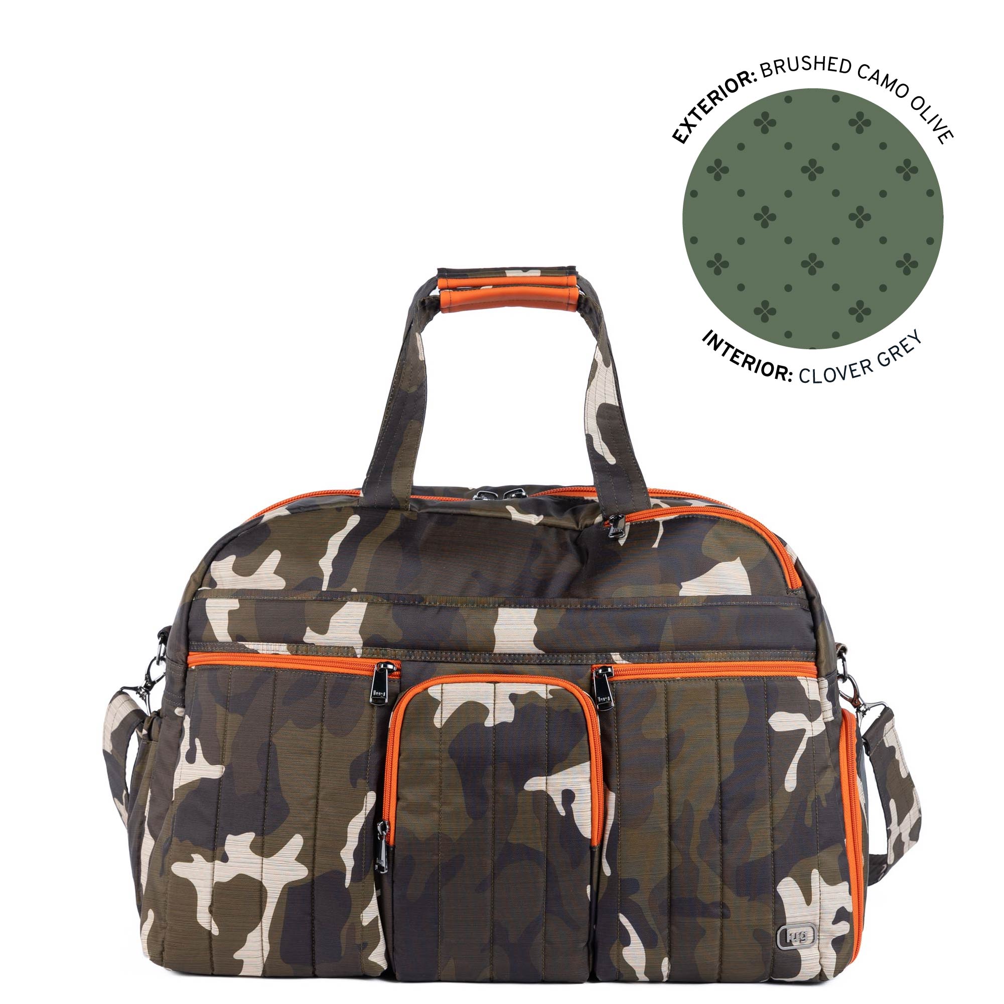Legacy Collection Shuttlebus Duffel - BRUSHED CAMO OLIVE - 24546_LegacyShuttlebus_BrushedCamoOlive_Angle_01