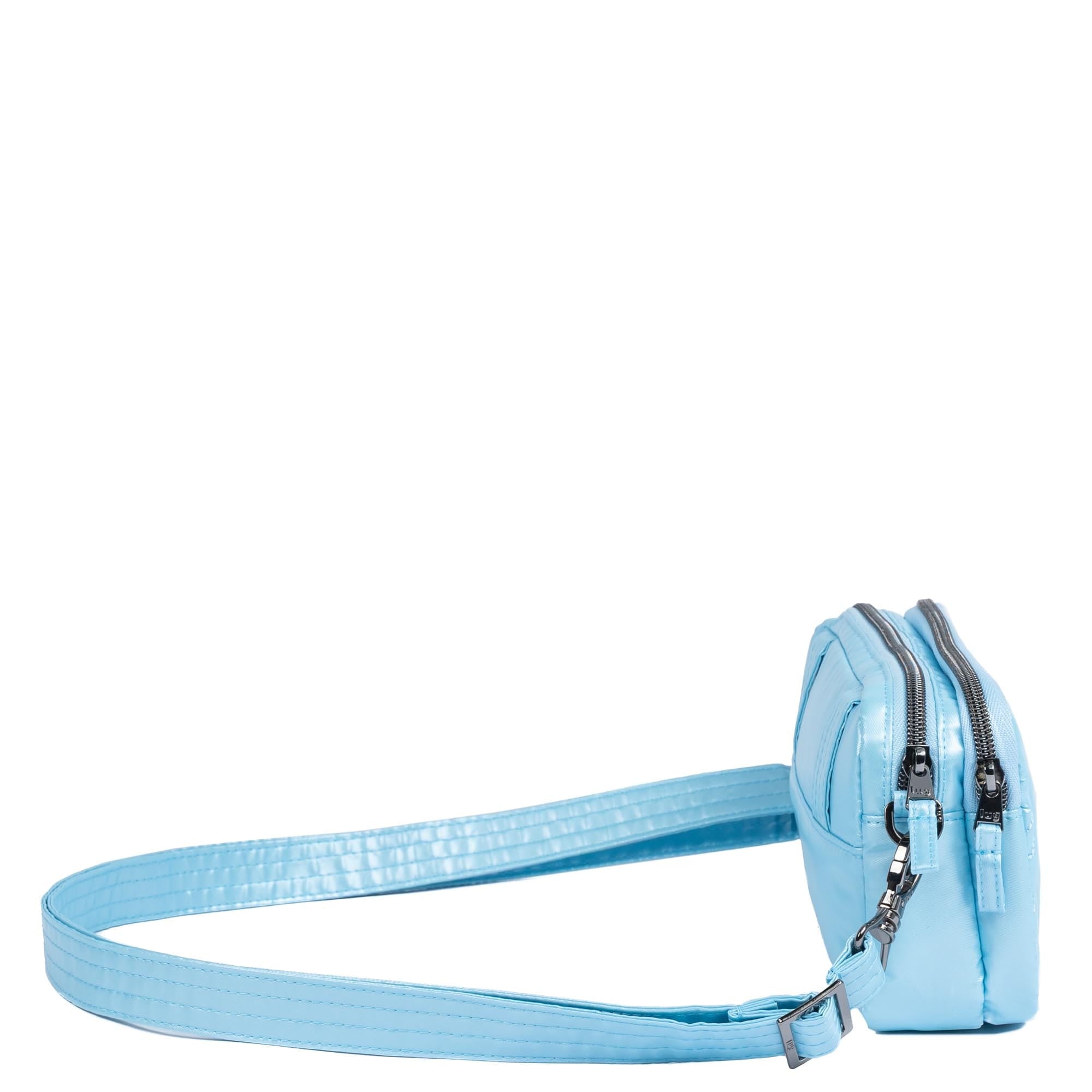 Coupe XL Plus Convertible Crossbody Bag - METALLIC BUBBLE BLUE - 24552_CoupeXLPlus_MetallicBubbleBlue_Angle_03
