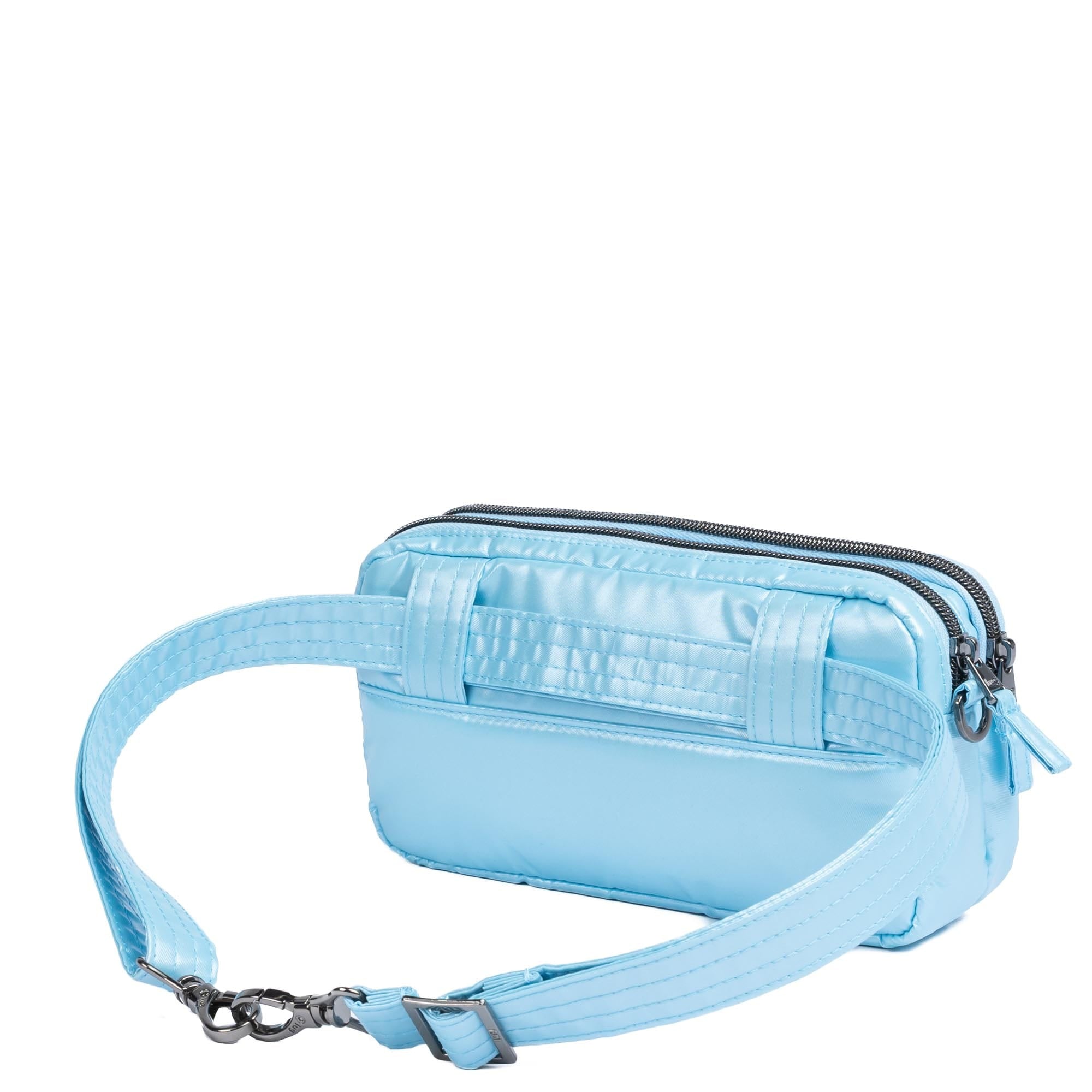 Coupe XL Plus Convertible Crossbody Bag - METALLIC BUBBLE BLUE - 24552_CoupeXLPlus_MetallicBubbleBlue_Angle_04