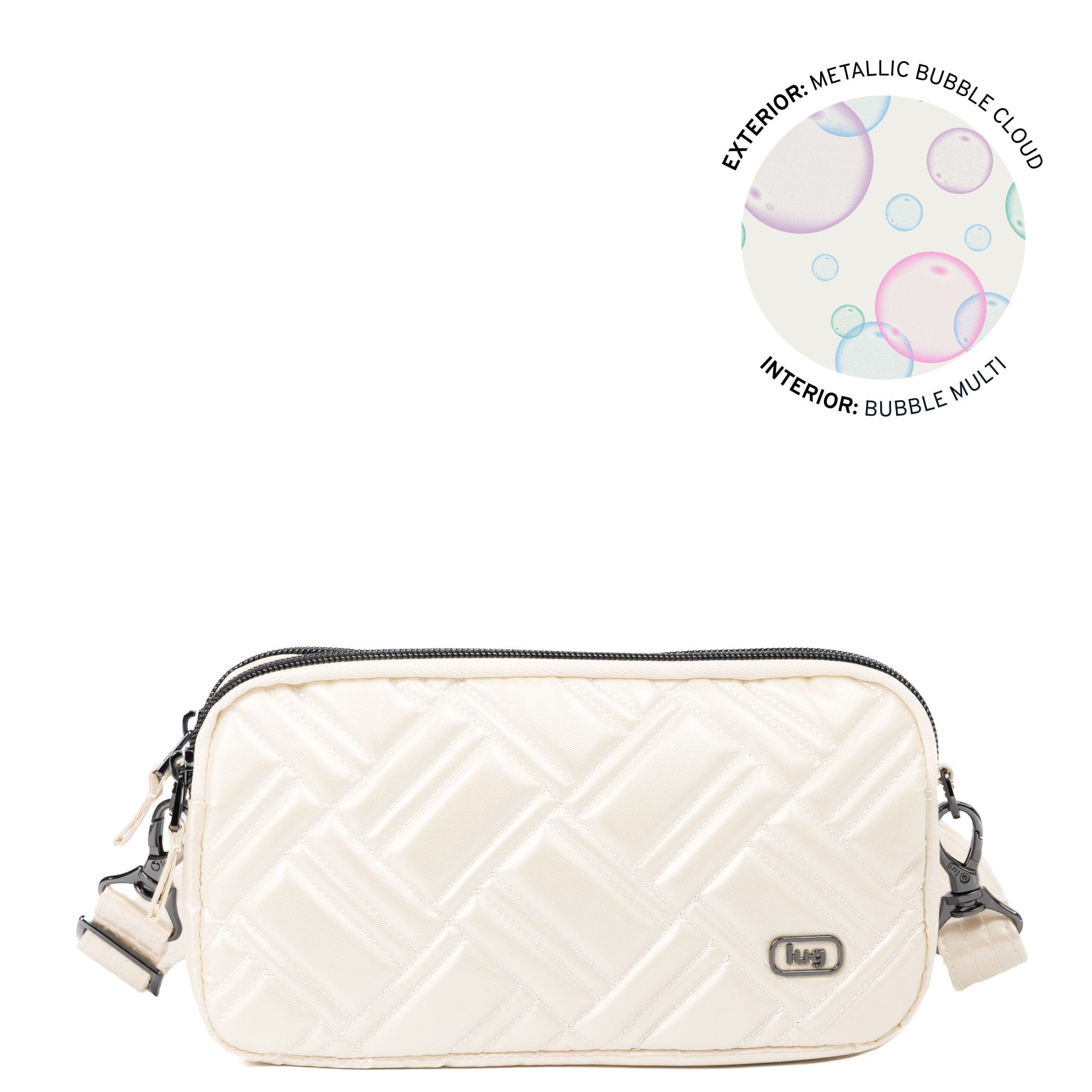 Coupe XL Plus Convertible Crossbody Bag - METALLIC BUBBLE CLOUD - 24554_CoupeXLPlus_MetallicBubbleCloud_Angle_01_haacs8