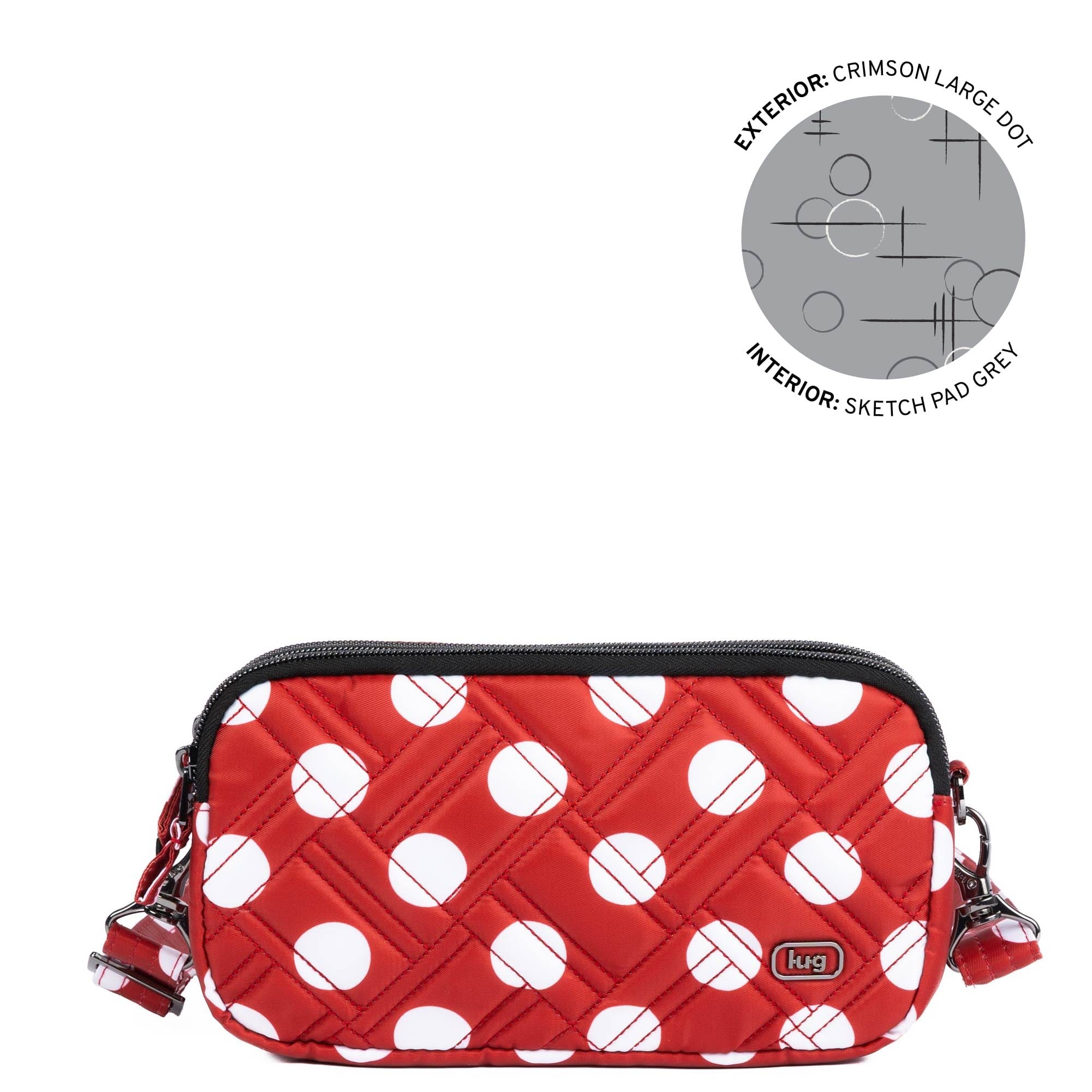 Coupe XL Plus Convertible Crossbody Bag - CRIMSON LARGE DOT - 24556_CoupeXLPlus_CrimsonLGDot_Angle_01
