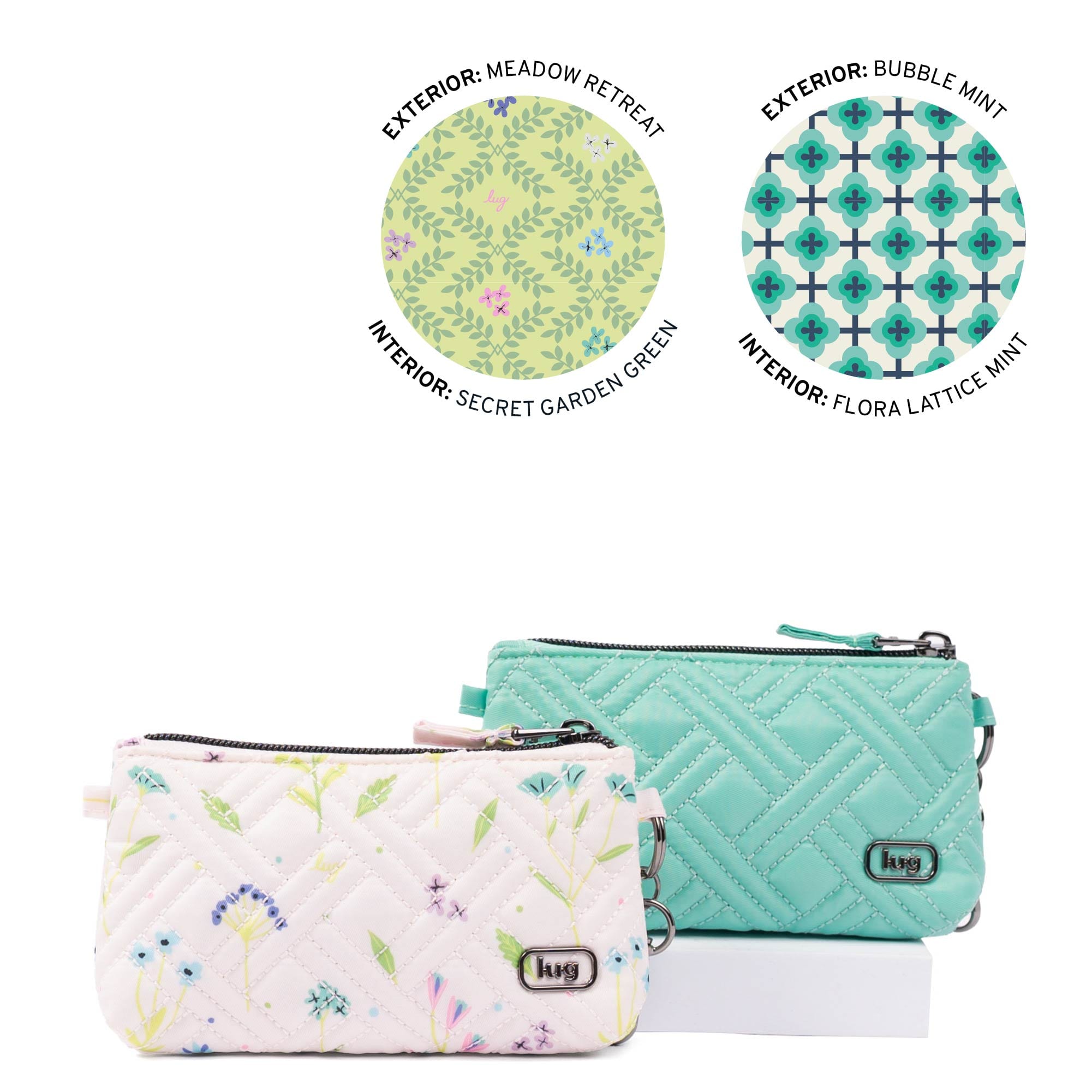 Metro XL Pouch - 2pc Set - MEADOW RETREAT BUBBLE MINT - 24564_MetroXL2pc_MeadowRetreatBubbleMint_Angle_01