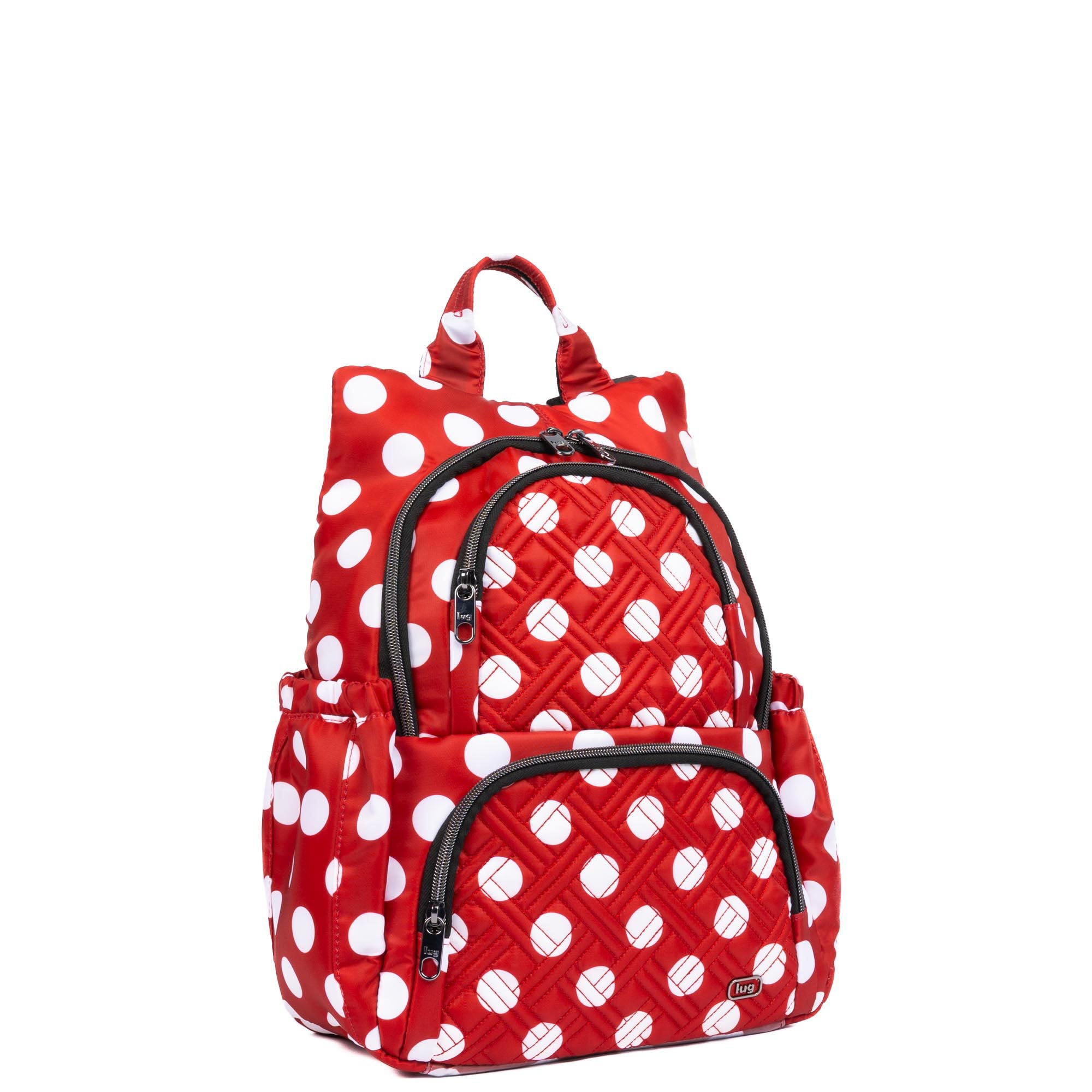 Hatchback 3 Backpack - CRIMSON LARGE DOT 2 - 24567_Hatchback3_CrimsonLGDot_Angle_02