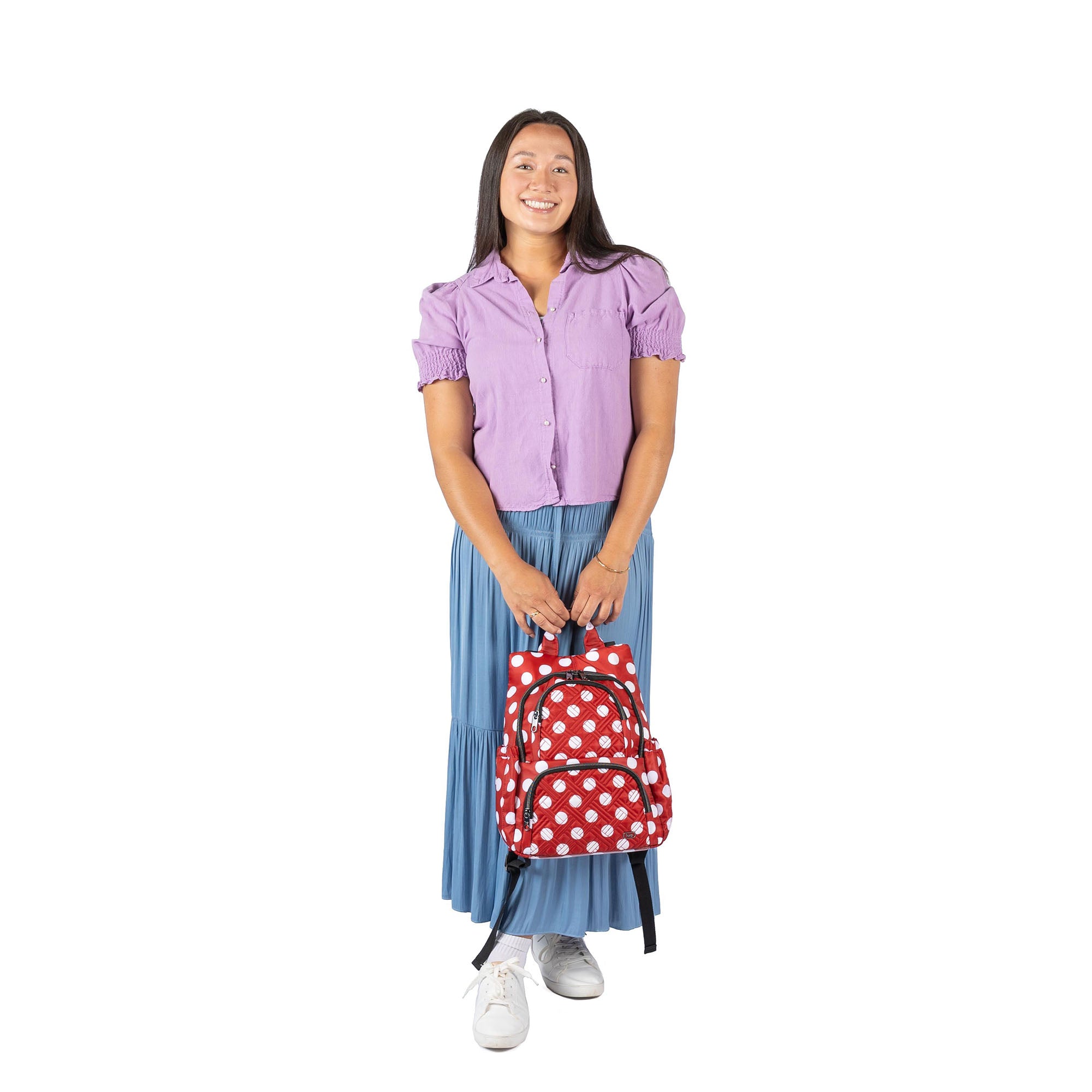 Hatchback 3 Backpack - CRIMSON LARGE DOT 2 - 24567_Hatchback3_CrimsonLGDot_Proportion_01