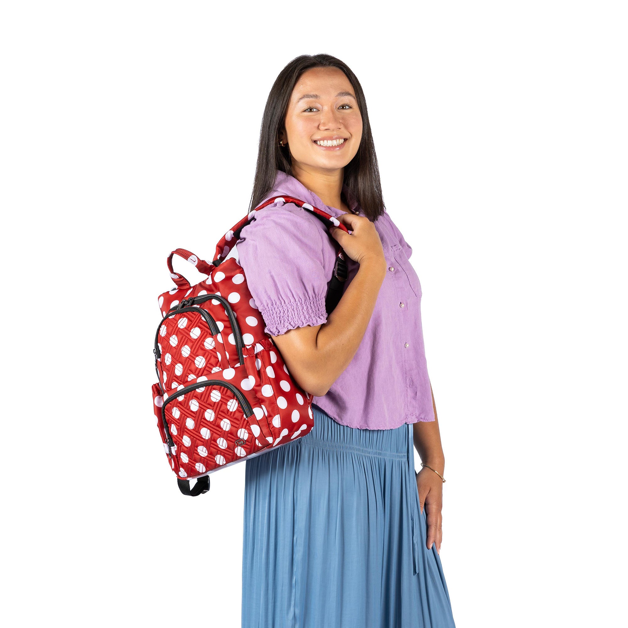 Hatchback 3 Backpack - CRIMSON LARGE DOT 2 - 24567_Hatchback3_CrimsonLGDot_Proportion_02