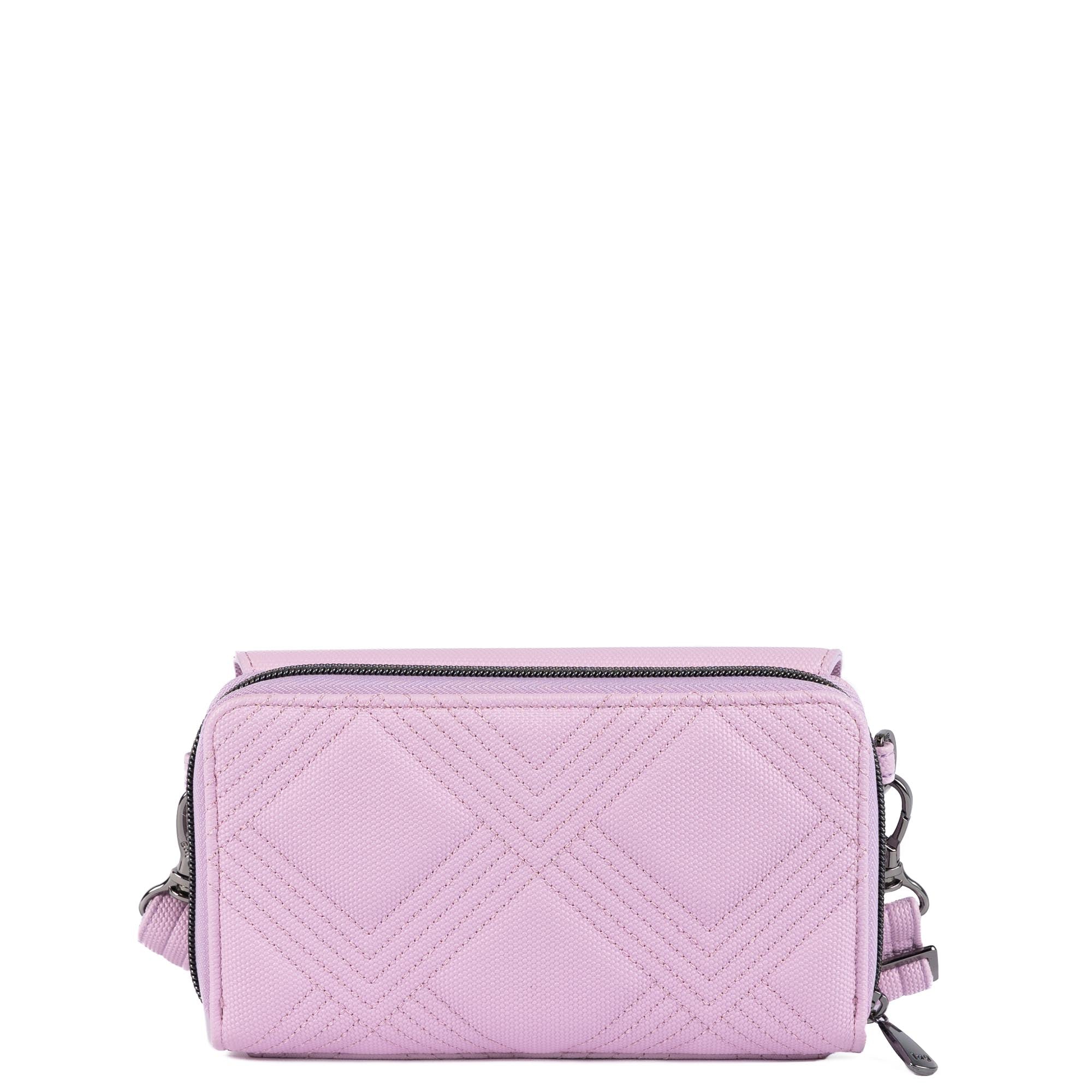 Vault Matte Luxe VL RFID Convertible Crossbody - METALLIC BUBBLE PURPLE - 24569_VaultMatteLuxe_MetallicBubblePurple_Angle_04