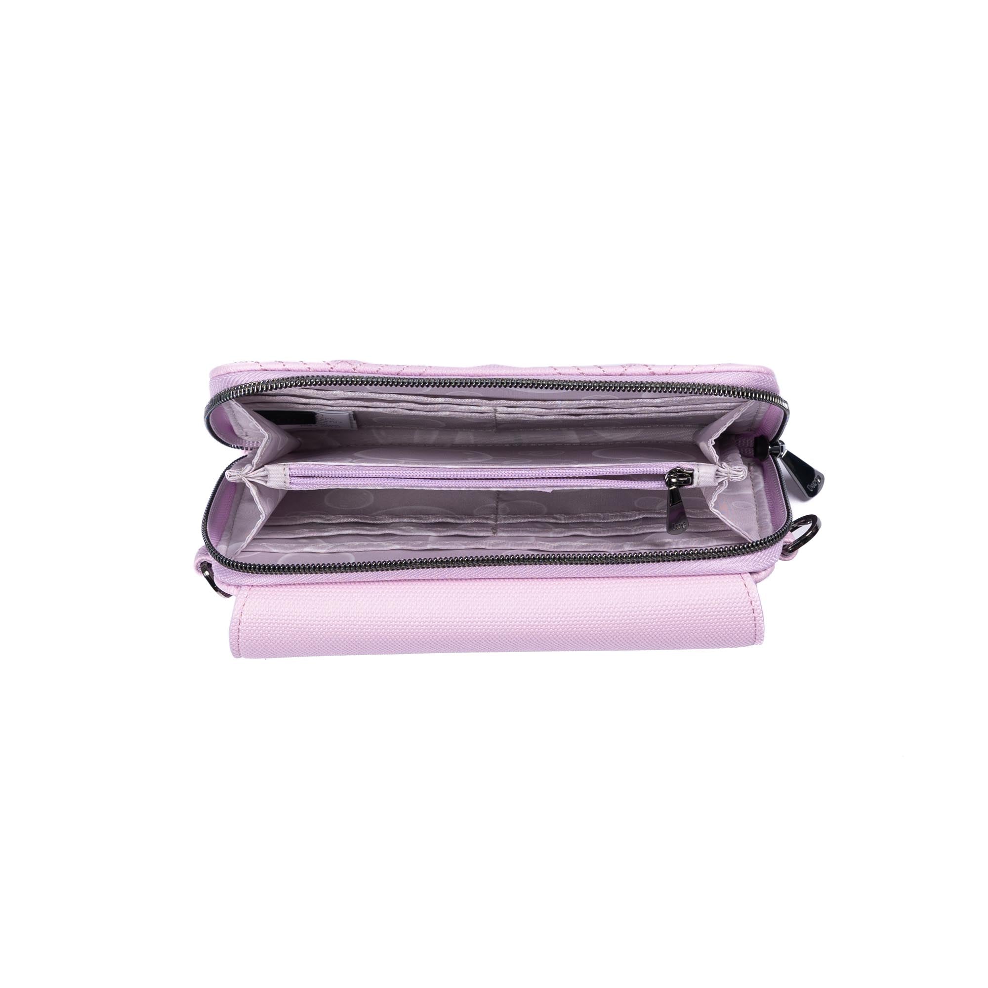 Vault Matte Luxe VL RFID Convertible Crossbody - METALLIC BUBBLE PURPLE - 24569_VaultMatteLuxe_MetallicBubblePurple_Angle_06