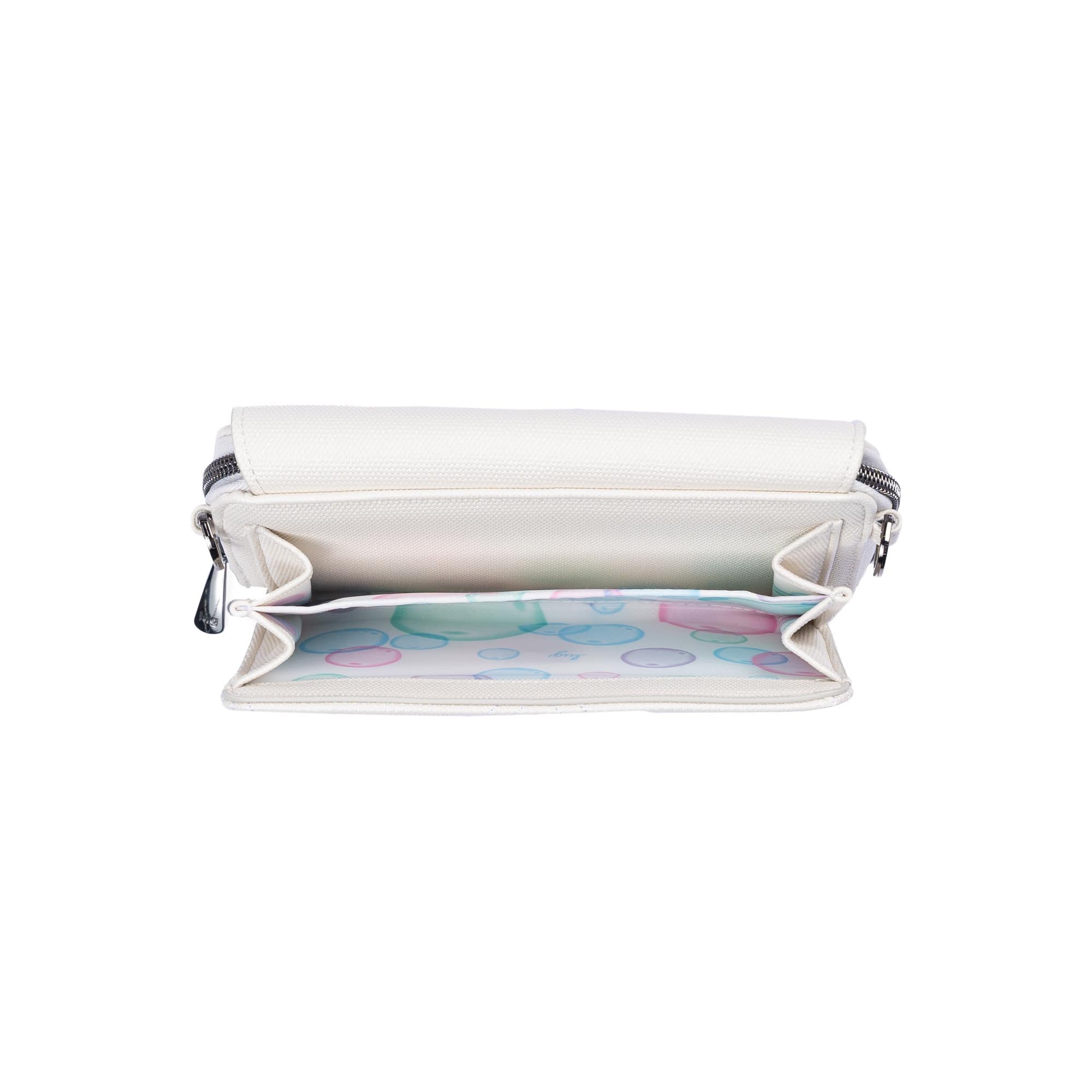 Vault Matte Luxe VL RFID Convertible Crossbody - METALLIC BUBBLE CLOUD - 24574_VaultMatteLuxe_MetallicBubbleCloud_Angle_05
