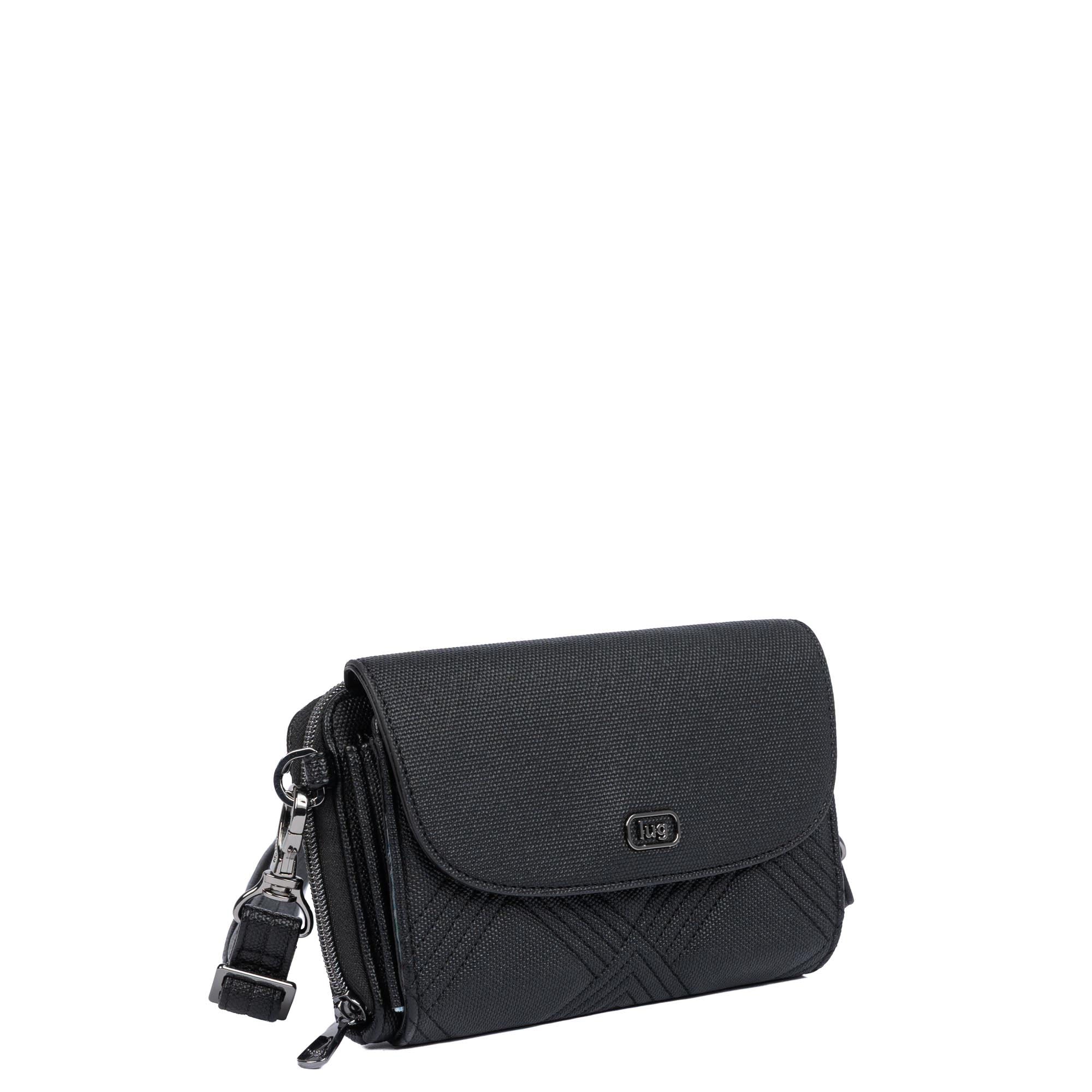 Vault Matte Luxe VL RFID Convertible Crossbody - METALLIC BLACK - 24575_VaultMatteLuxe_MetallicBlack_Angle_02
