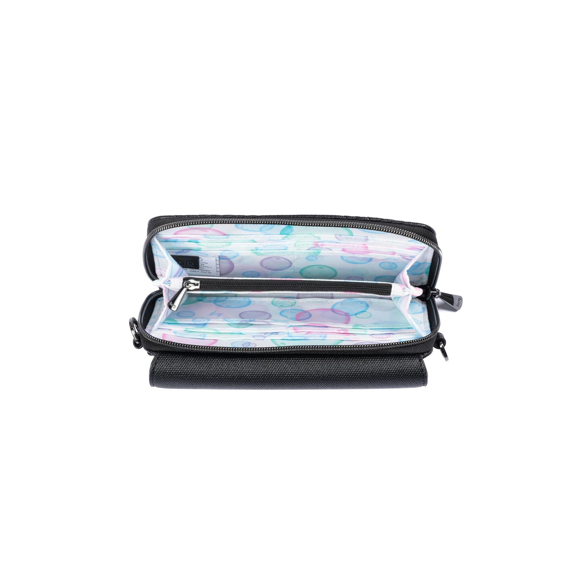 Vault Matte Luxe VL RFID Convertible Crossbody - METALLIC BLACK - 24575_VaultMatteLuxe_MetallicBlack_Angle_06