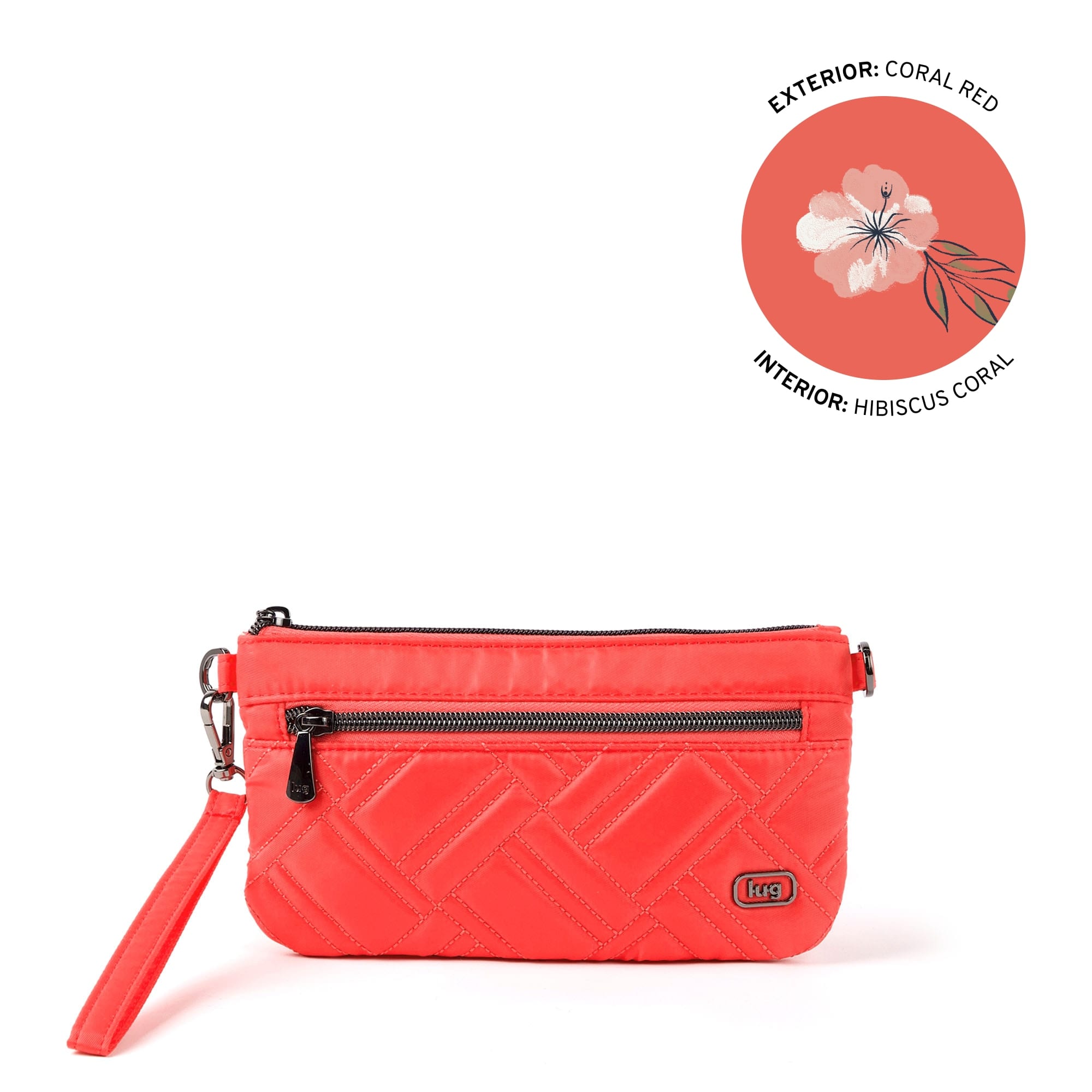 Super Metro Wristlet Pouch - CORAL RED - 24706_Super-Metro_Coral-Red_01