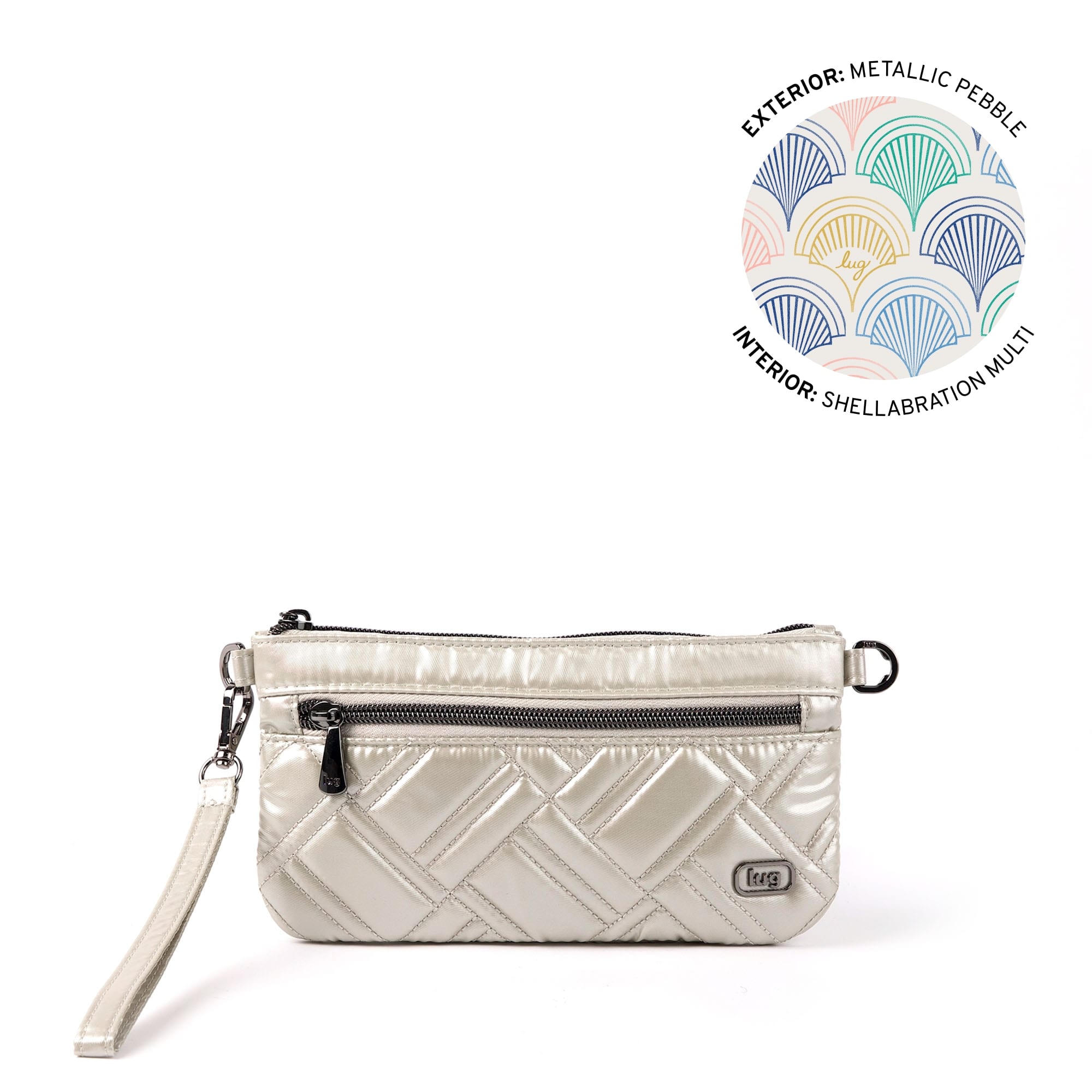Super Metro Wristlet Pouch - METALLIC PEBBLE - 24707_Super-Metro_Metallic-Pebble_01