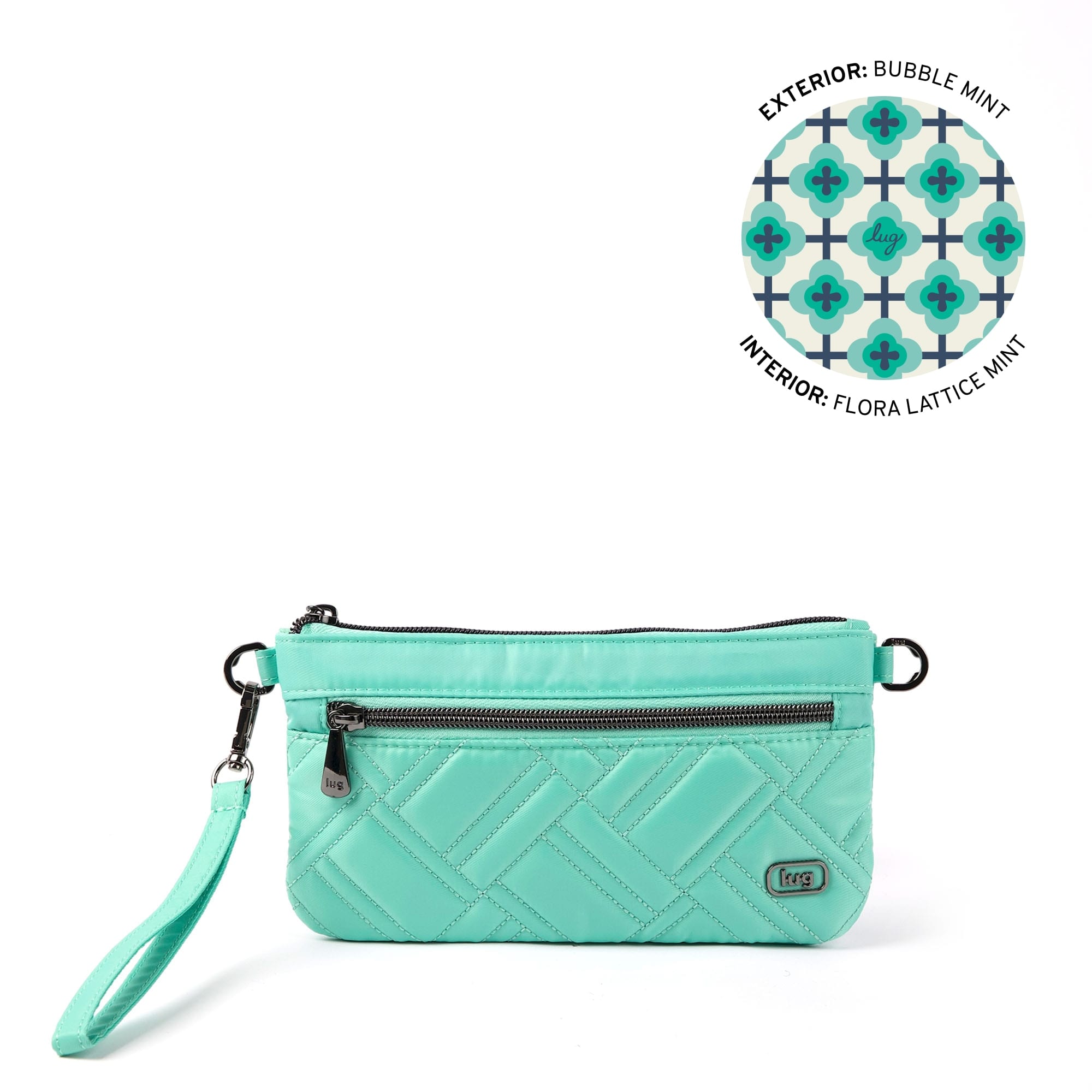 Super Metro Wristlet Pouch - BUBBLE MINT - 24709_Super-Metro_Bubble-Mint_01