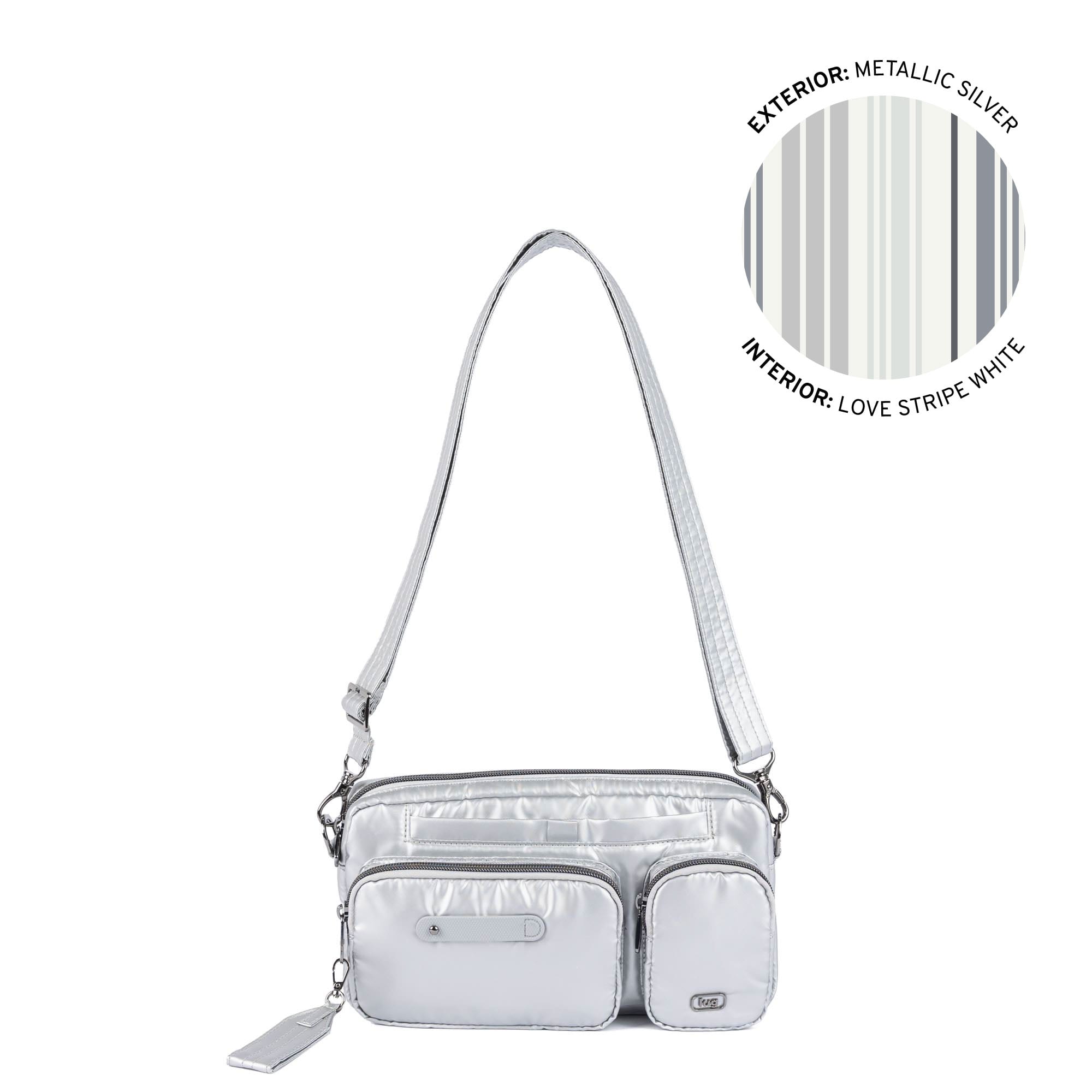 Switcheroo Crossbody Bag - METALLIC SILVER - 24728_Switcheroo_MetallicSilver_Angle_01