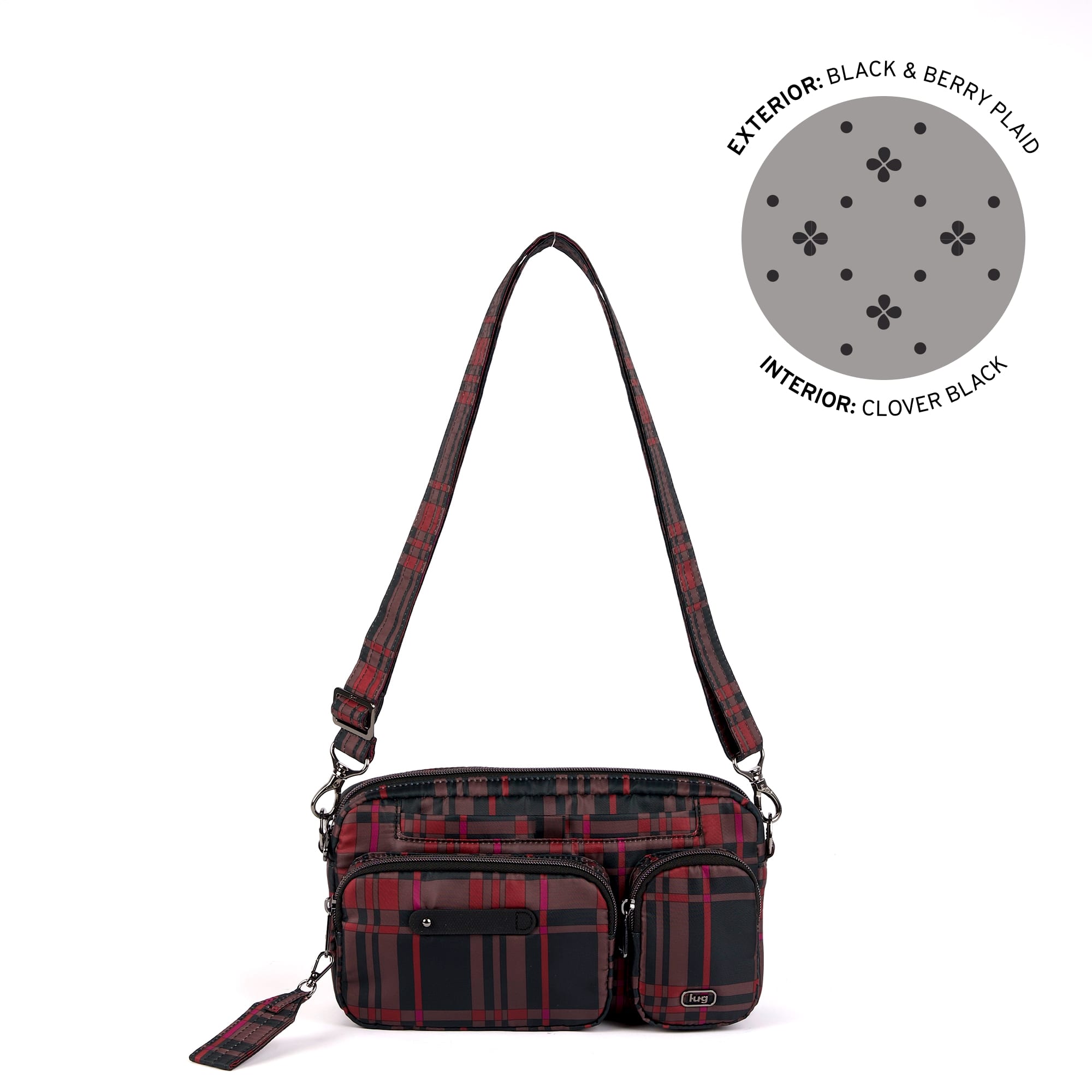 Switcheroo Crossbody Bag - BLACK & BERRY PLAID - 24732_Switcheroo_Black-Berry-Plaid_01