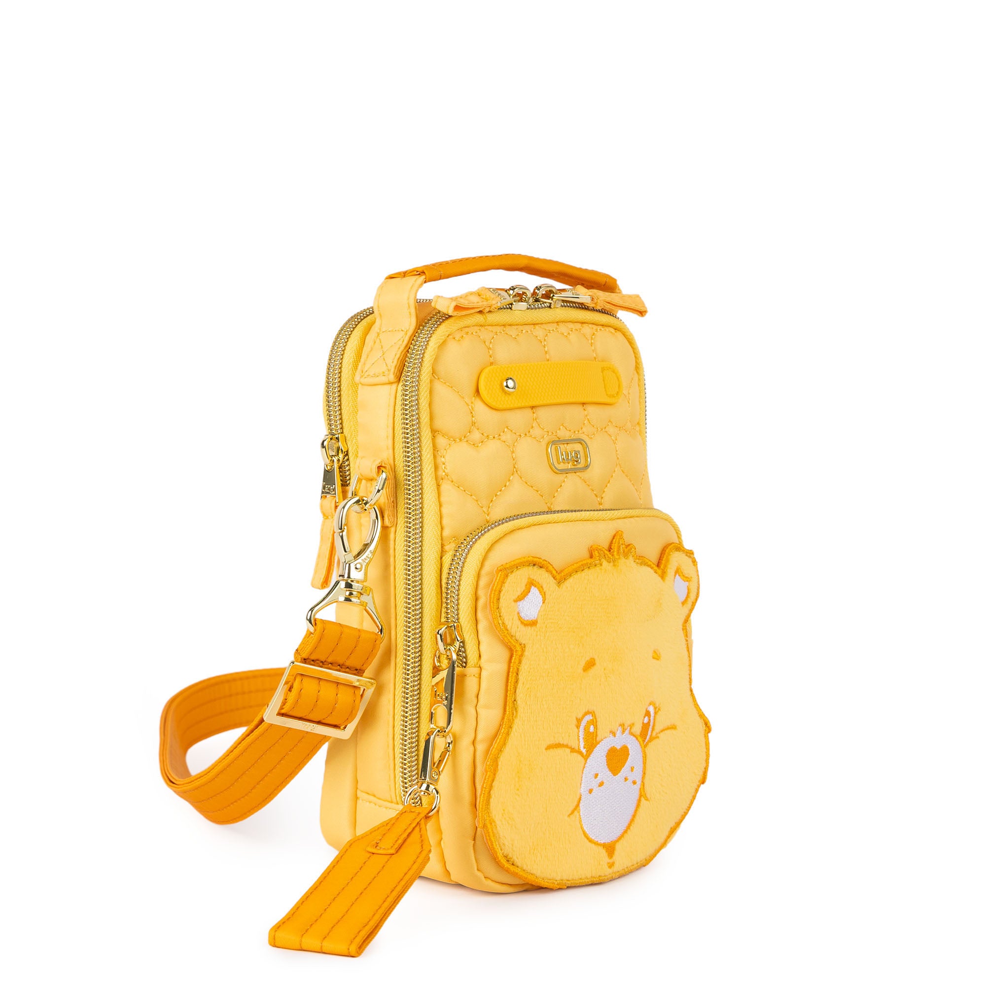 Care Bears x Lug Skeeter Mini Bridge Crossbody Bag - FUNSHINE BEAR - 24734_CareBears_SkeeterMiniBridge_FunshineBear_Angle_02