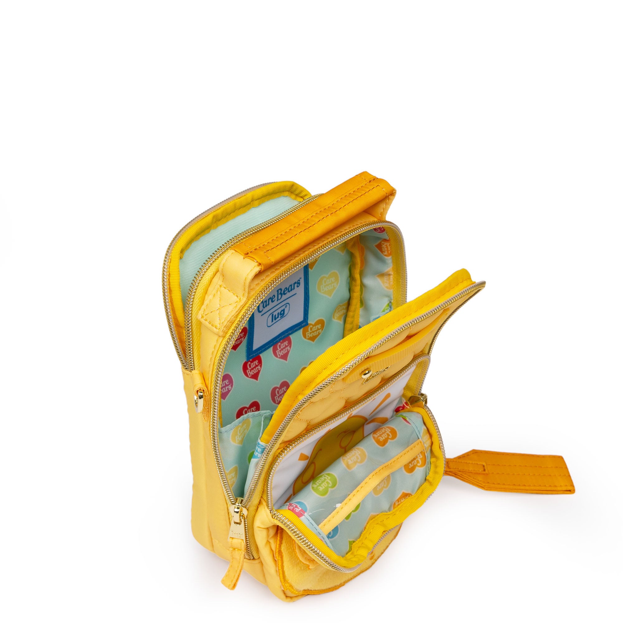 Care Bears x Lug Skeeter Mini Bridge Crossbody Bag - FUNSHINE BEAR - 24734_CareBears_SkeeterMiniBridge_FunshineBear_Angle_05