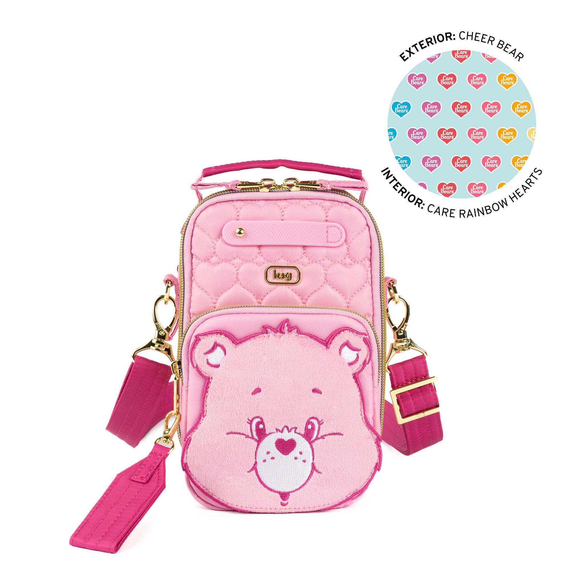 Care Bears x Lug Skeeter Mini Bridge Crossbody Bag - CHEER BEAR - 24735_CareBears_SkeeterMiniBridge_CheerBear_Angle_01_yifaf4