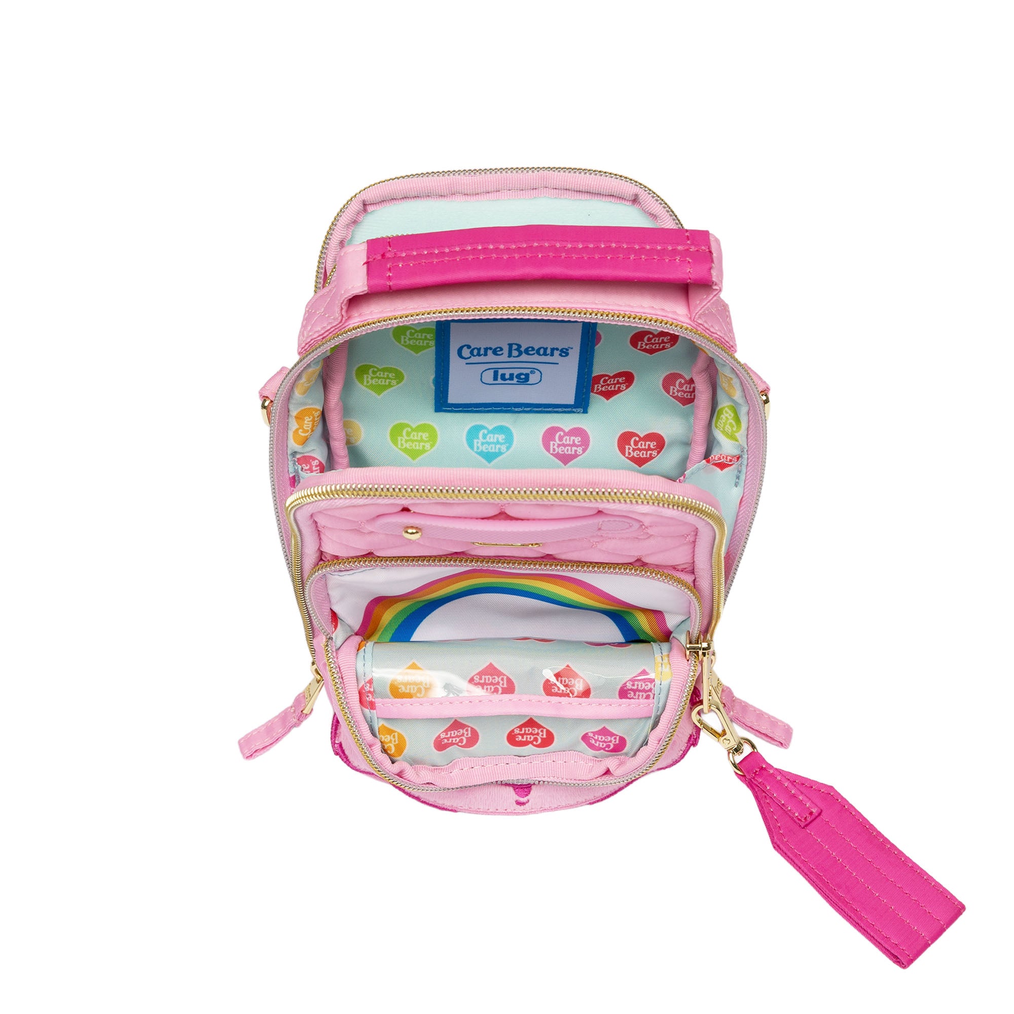 Care Bears x Lug Skeeter Mini Bridge Crossbody Bag - CHEER BEAR - 24735_CareBears_SkeeterMiniBridge_CheerBear_Angle_05