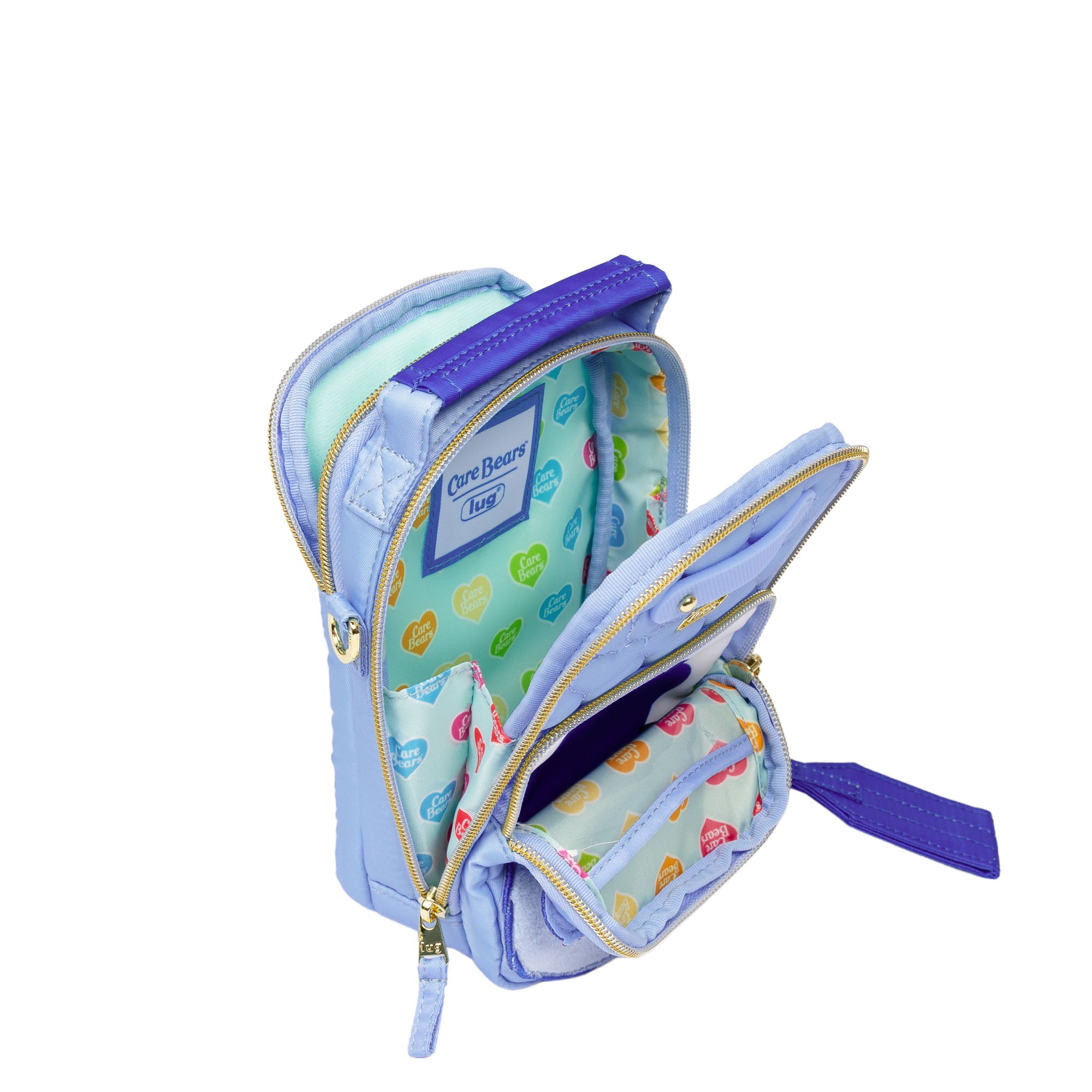 Care Bears x Lug Skeeter Mini Bridge Crossbody Bag - GRUMPY BEAR - 24736_CareBears_SkeeterMiniBridge_GrumpyBear_Angle_05