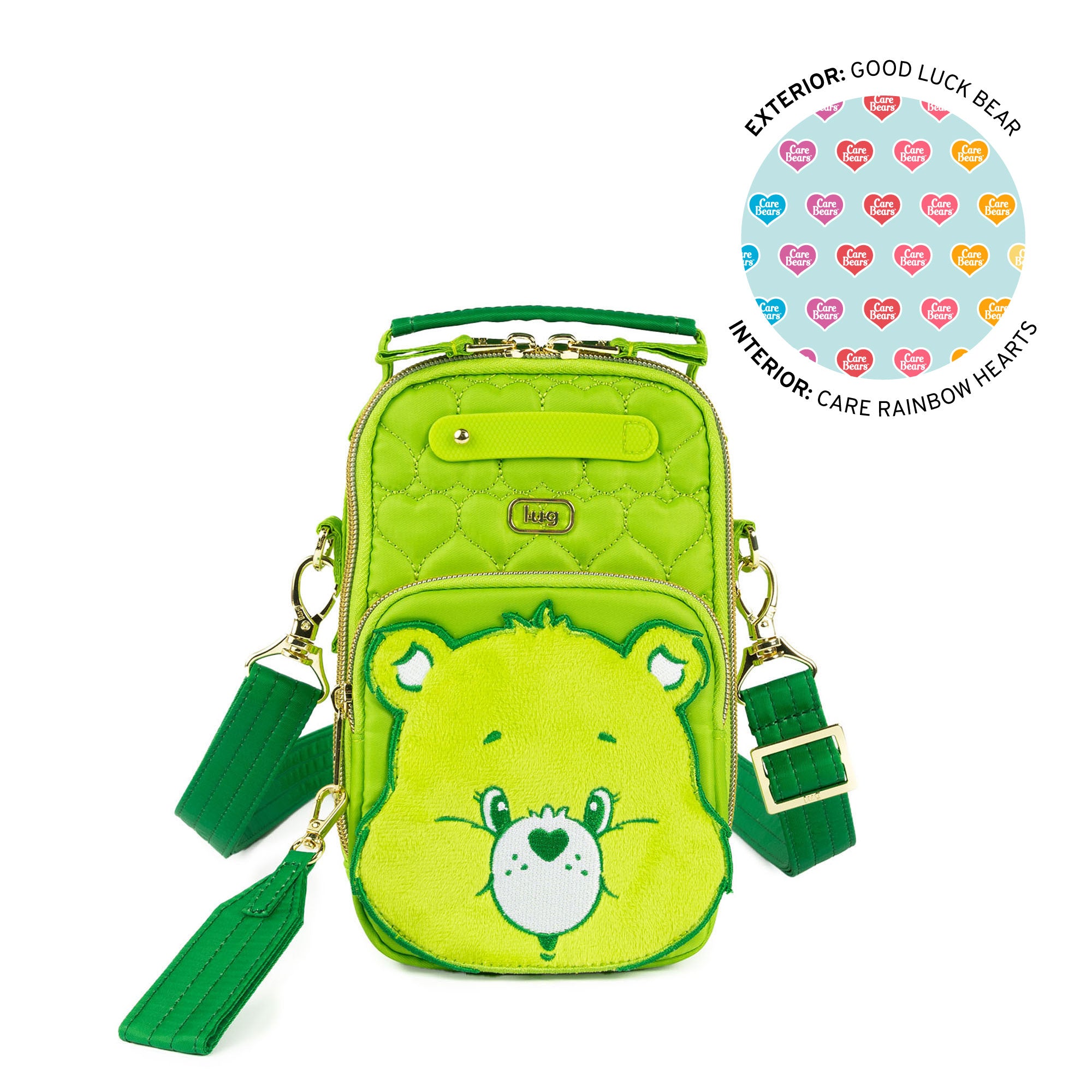 Care Bears x Lug Skeeter Mini Bridge Crossbody Bag - GOOD LUCK BEAR - 24737_CareBears_SkeeterMiniBridge_GoodLuckBear_Angle_01_ktcyd8