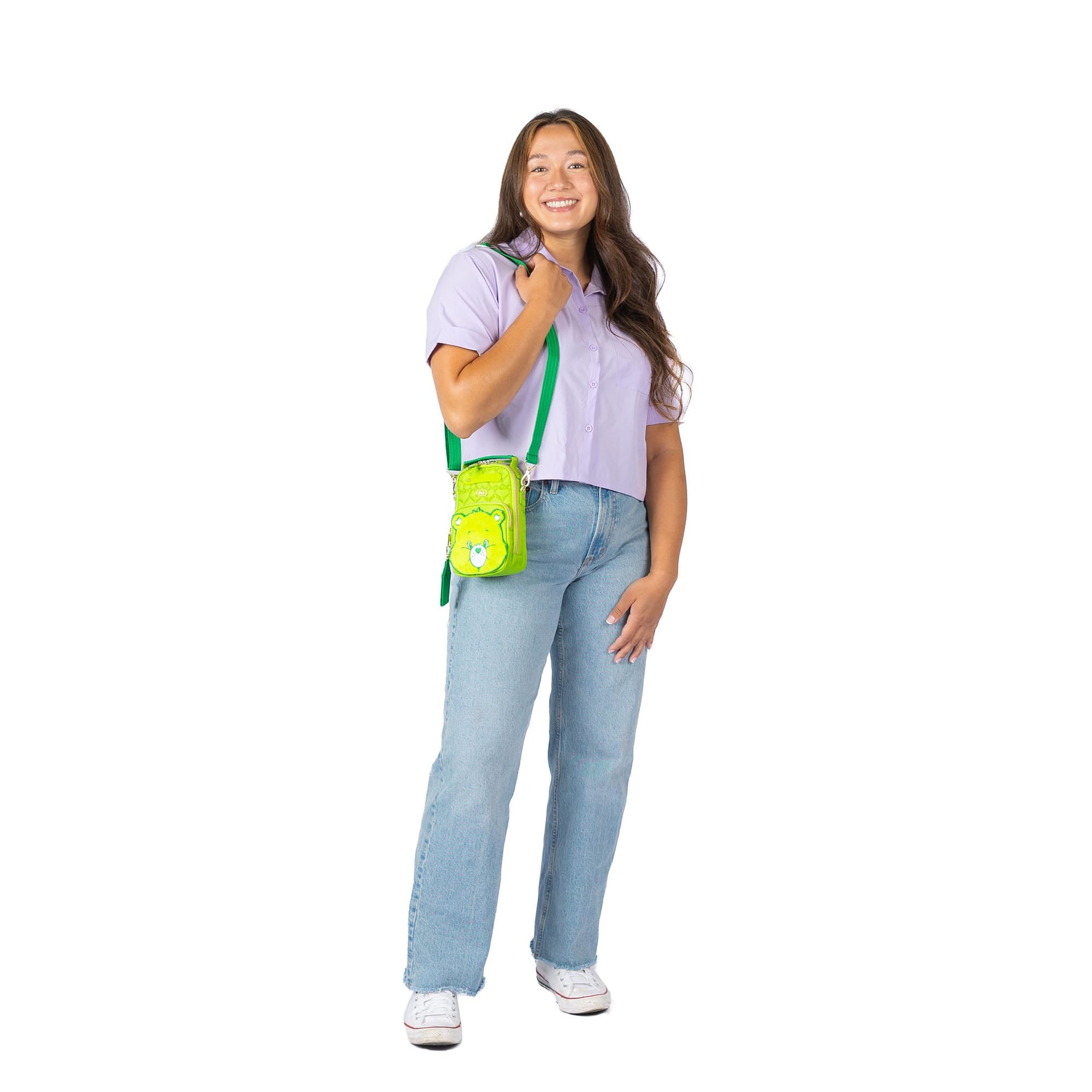 Care Bears x Lug Skeeter Mini Bridge Crossbody Bag - - 24737_CareBears_SkeeterMiniBridge_GoodLuckBear_Proportion_01