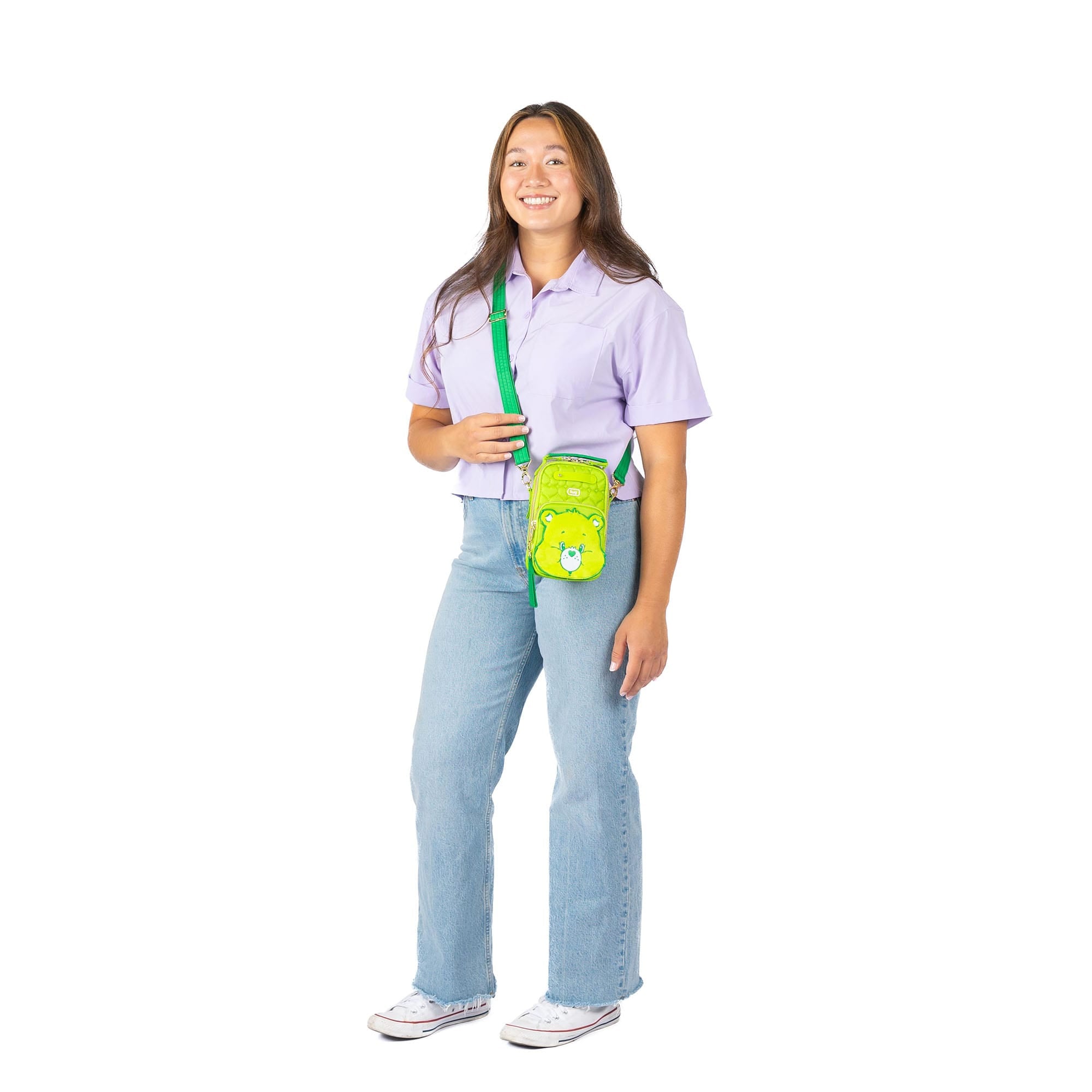 Care Bears x Lug Skeeter Mini Bridge Crossbody Bag - - 24737_CareBears_SkeeterMiniBridge_GoodLuckBear_Proportion_02