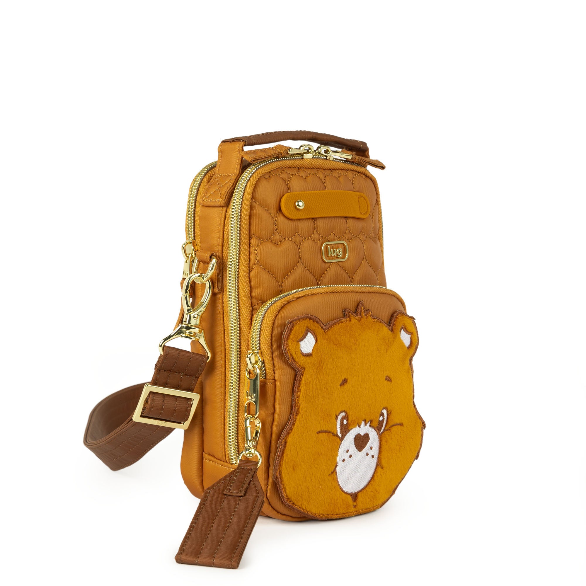 Care Bears x Lug Skeeter Mini Bridge Crossbody Bag - TENDERHEART BEAR - 24738_CareBears_SkeeterMiniBridge_TenderHeartBear_Angle_02