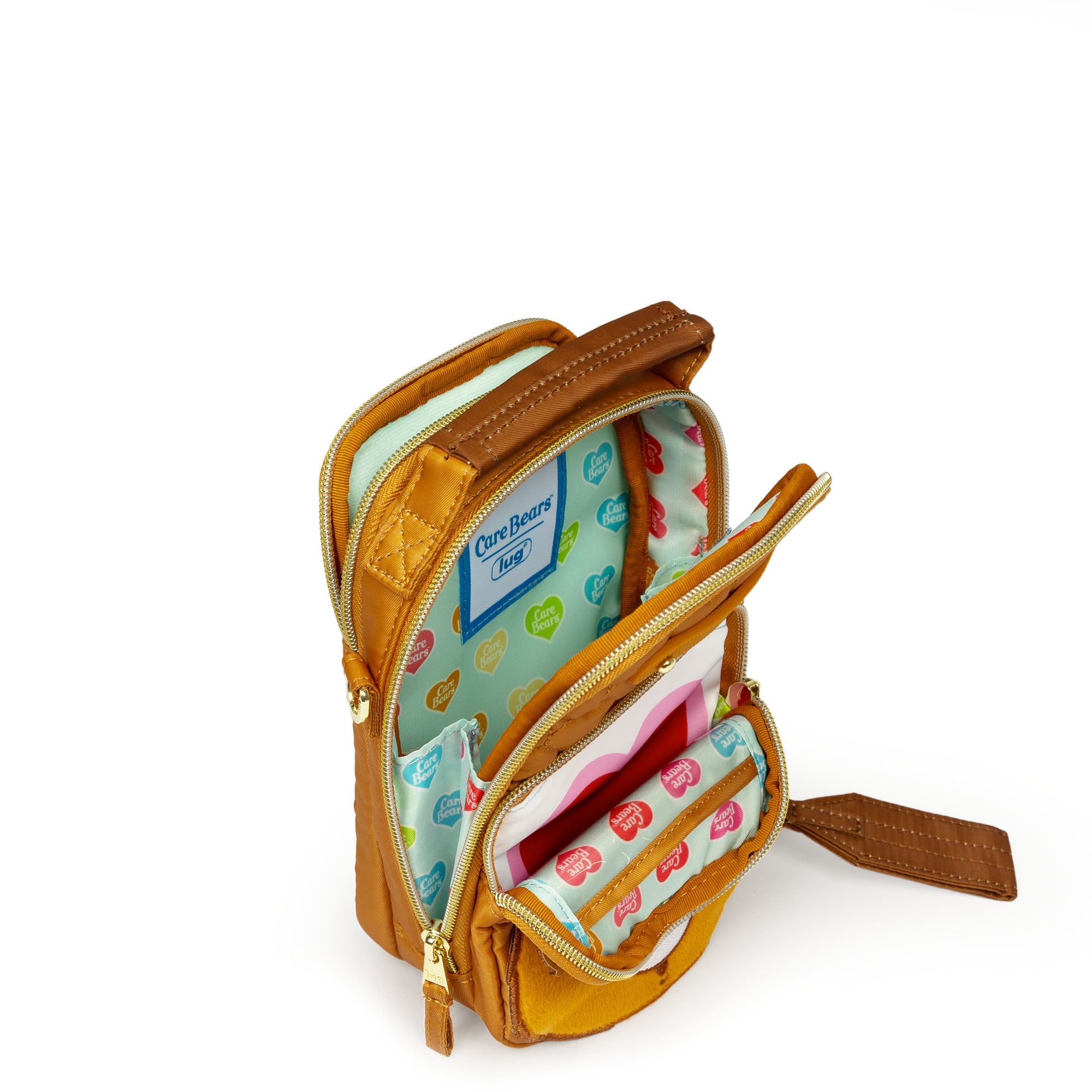 Care Bears x Lug Skeeter Mini Bridge Crossbody Bag - TENDERHEART BEAR - 24738_CareBears_SkeeterMiniBridge_TenderHeartBear_Angle_05