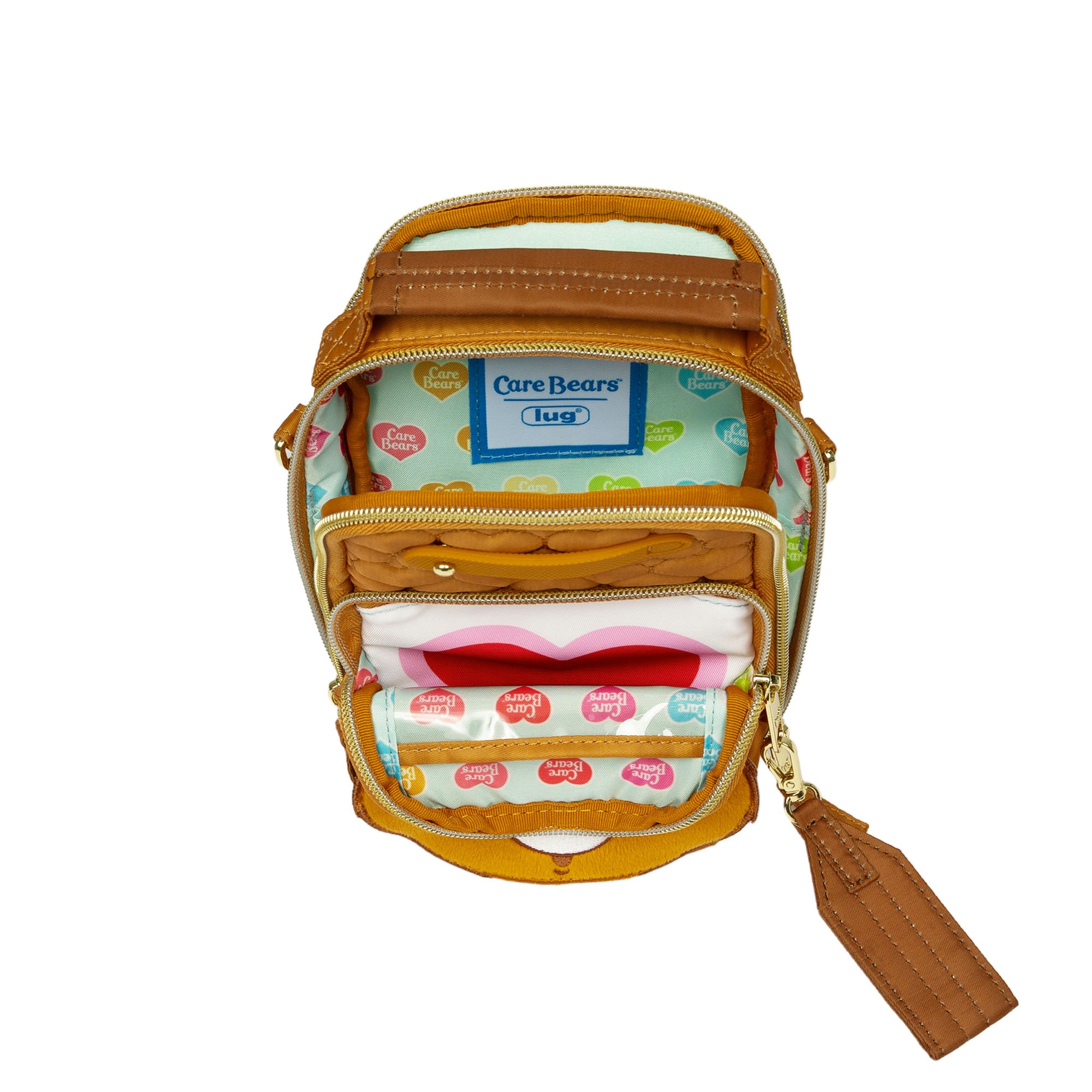 Care Bears x Lug Skeeter Mini Bridge Crossbody Bag - TENDERHEART BEAR - 24738_CareBears_SkeeterMiniBridge_TenderHeartBear_Angle_06