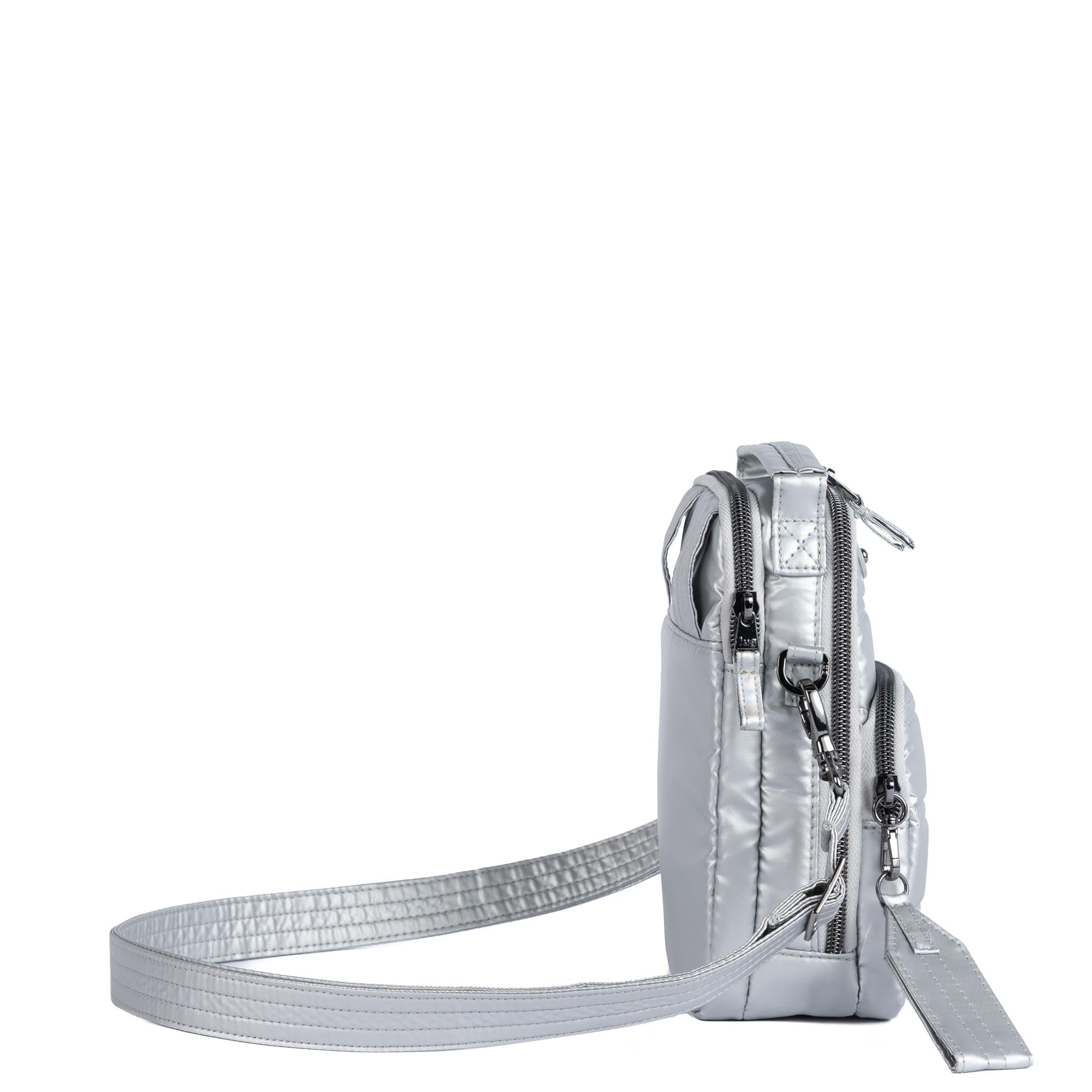 Skeeter Mini Bridge Crossbody Bag with Puller - METALLIC SILVER - 24741_SkeeterMiniBridge_MetallicSilver_Angle_03