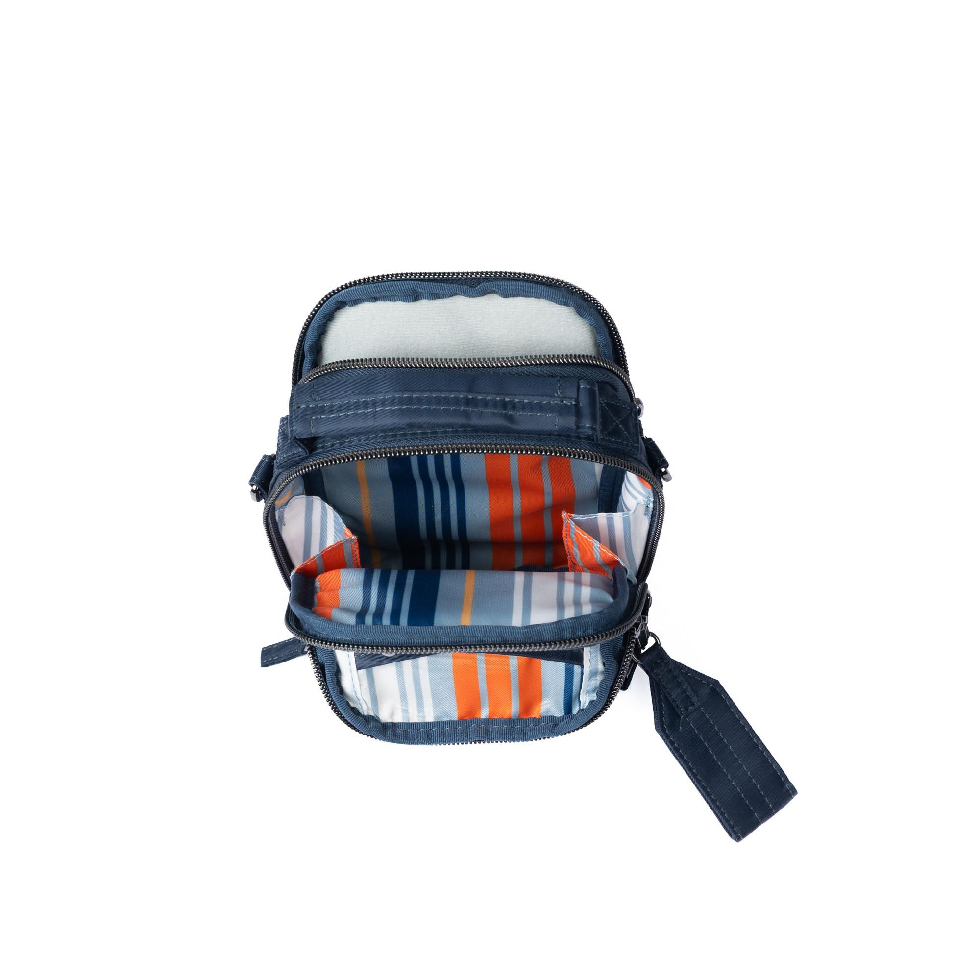 Skeeter Mini Bridge Crossbody Bag with Puller - INDIGO - 24742_SkeeterMiniBridge_Indigo_Angle_06