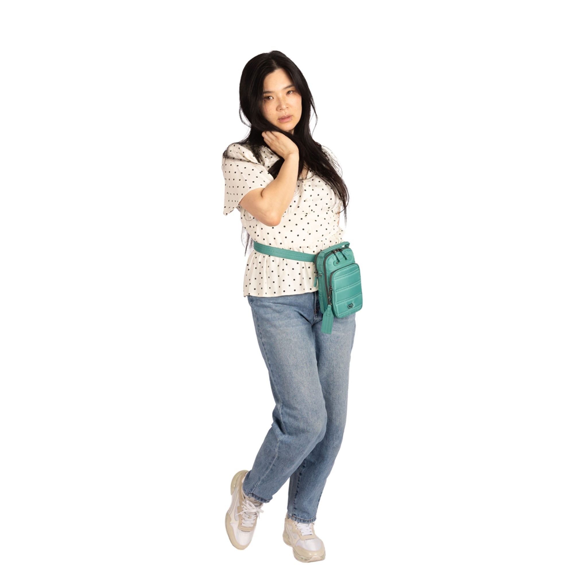 Skeeter Mini Bridge Crossbody Bag with Puller - - 24743_SkeeterMiniBridge_SurfTeal_BagProportion_02