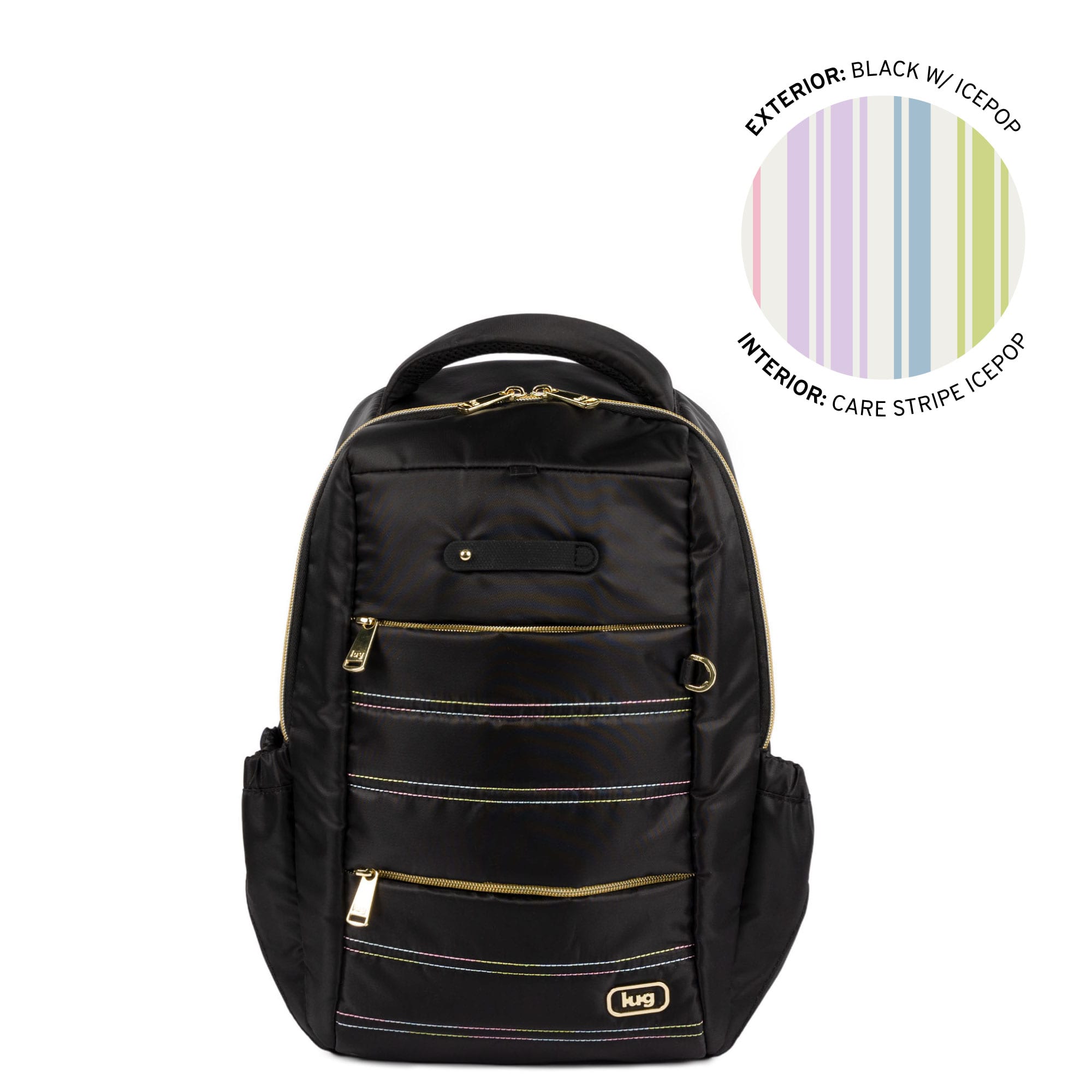 Cloudhopper Backpack - BLACK ICEPOP STITCH - 24748_Cloudhopper_BlackRainbowIcePop_Angle_01