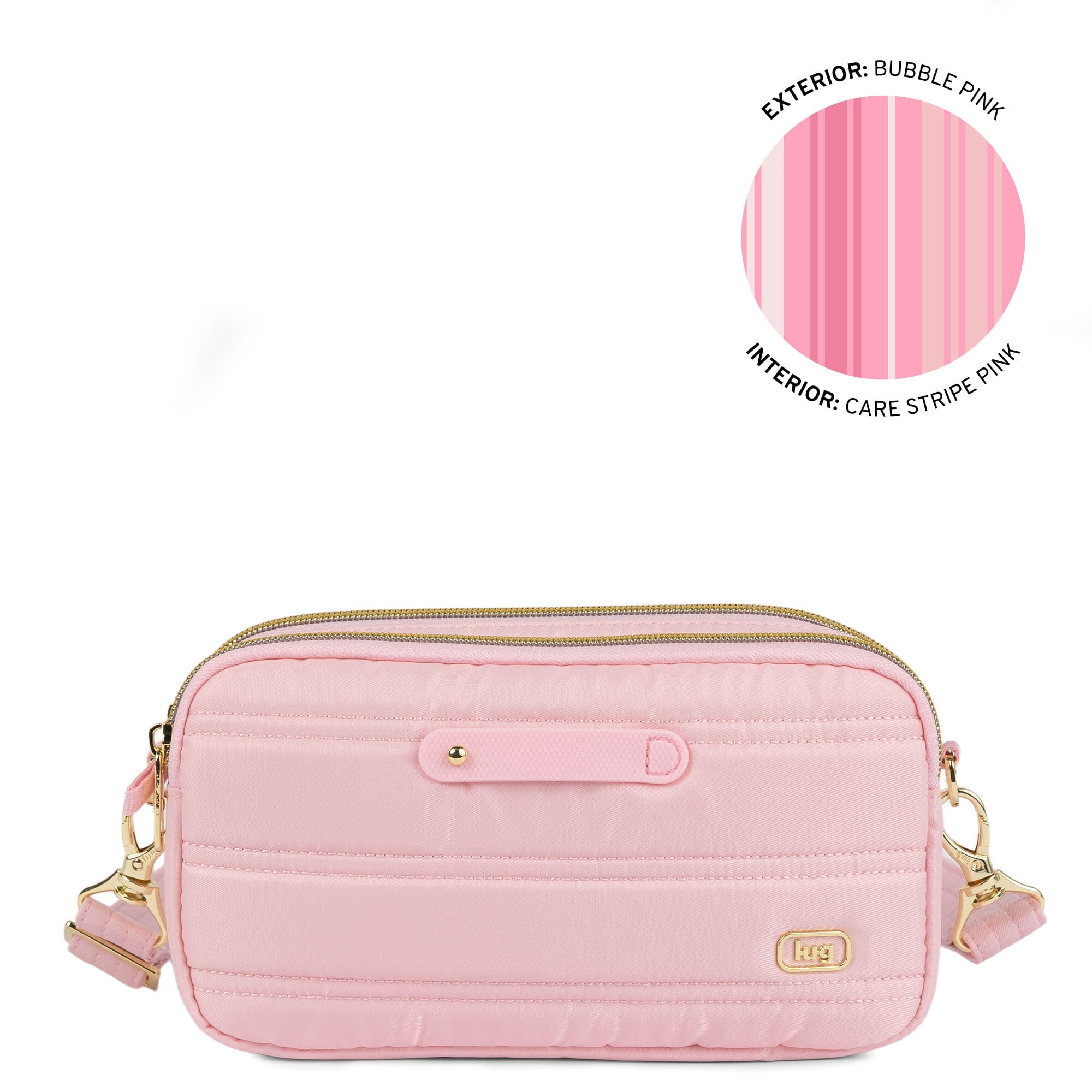 Coupe XL Plus Convertible Crossbody Bag with Charm Bar - BUBBLE PINK - 24754_CoupeXLPlus-w-CharmBar_BubblePink_Angle_01