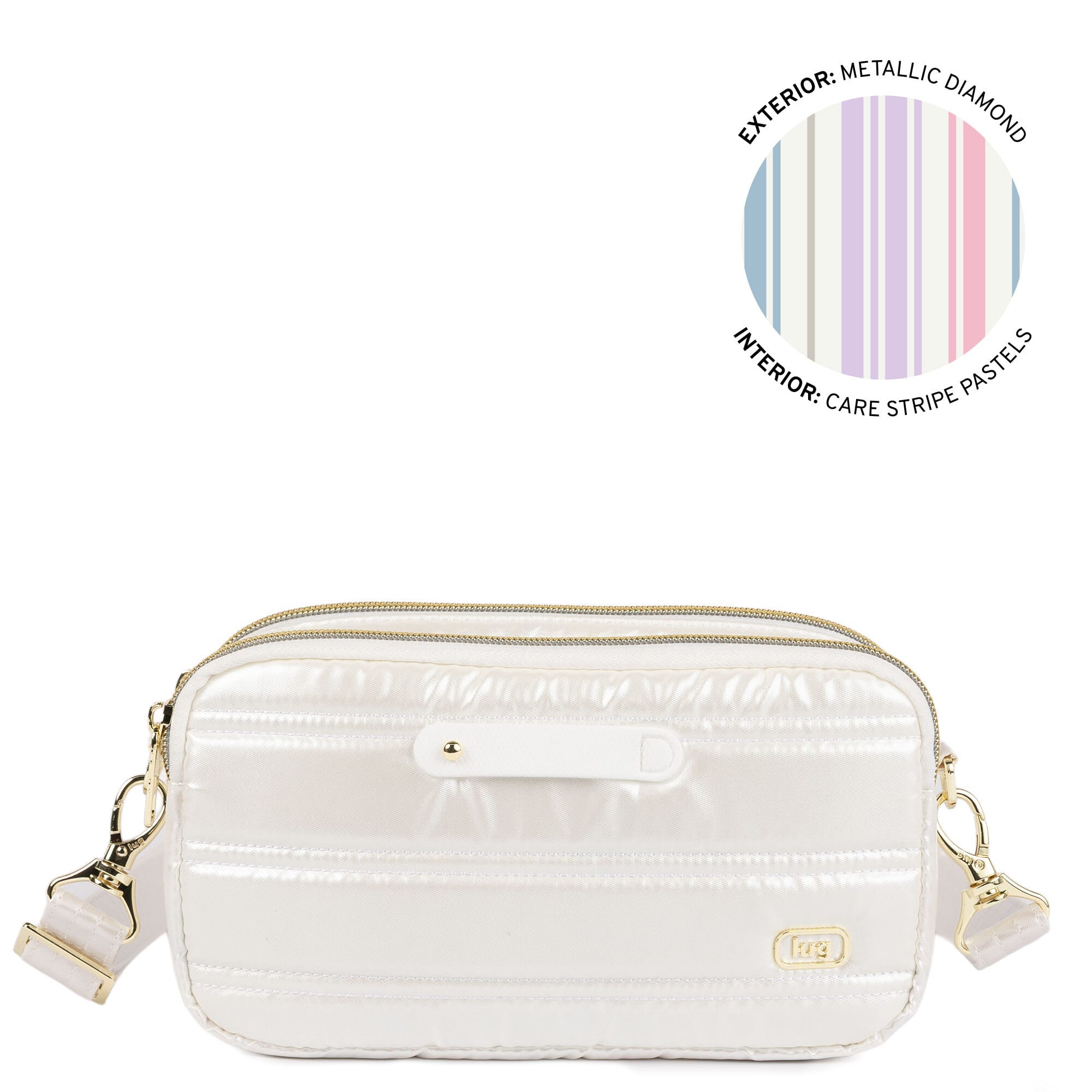 Coupe XL Plus Convertible Crossbody Bag with Charm Bar - METALLIC DIAMOND - 24756_CoupeXLPlus-w-CharmBar_MetallicDiamond_Angle_01
