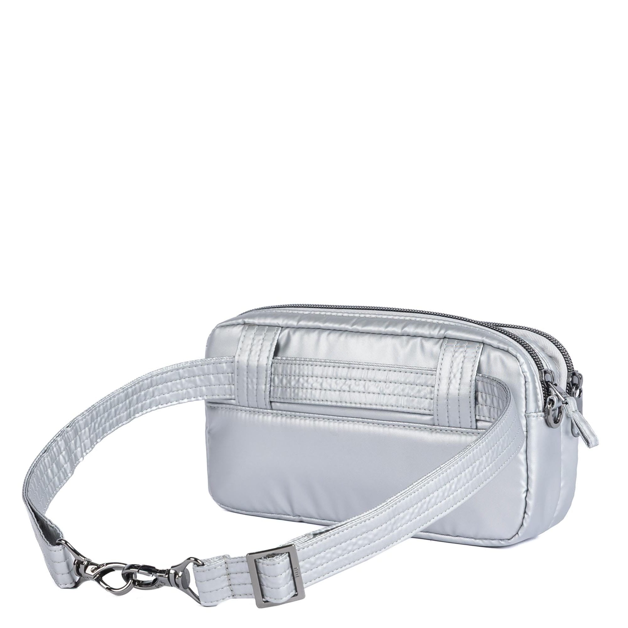 Coupe XL Plus Convertible Crossbody Bag with Charm Bar - METALLIC SILVER - 24759_CoupeXLPlus-w-CharmBar_MetallicSilver_Angle_05