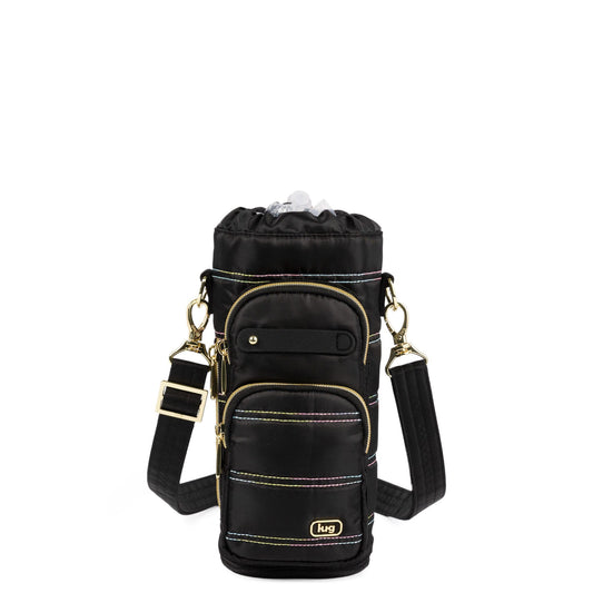 Huggie Wide Crossbody Water Bottle Holder with Charm Bar - - 24764_HuggieWide_BlackwithRainbowIcepop_Angle_01_cjpezs_fba42538-3111-4e52-b681-411e998f445e