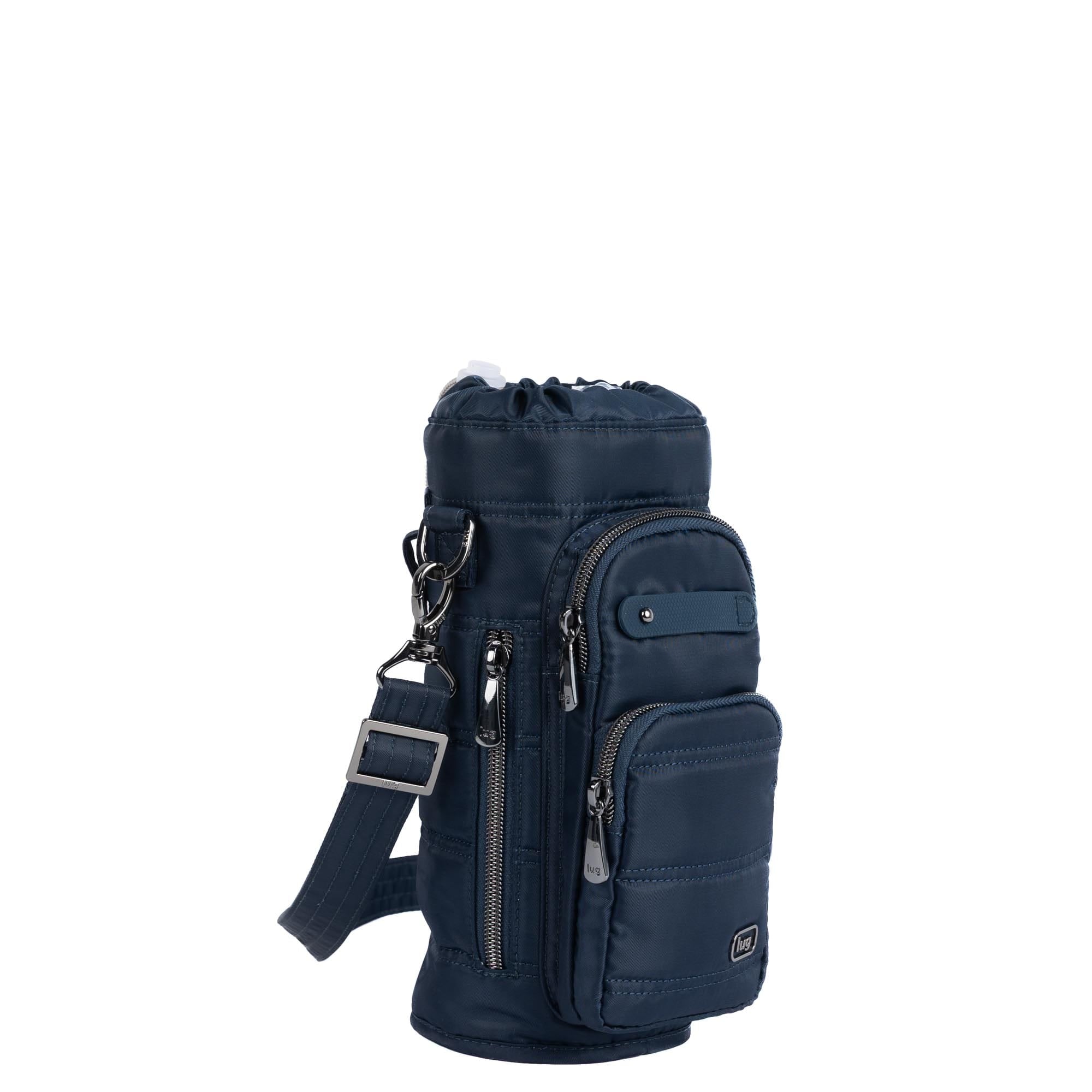 Huggie Wide Crossbody Water Bottle Holder with Charm Bar - INDIGO - 24766_HuggieWide_Indigo_Angle_02