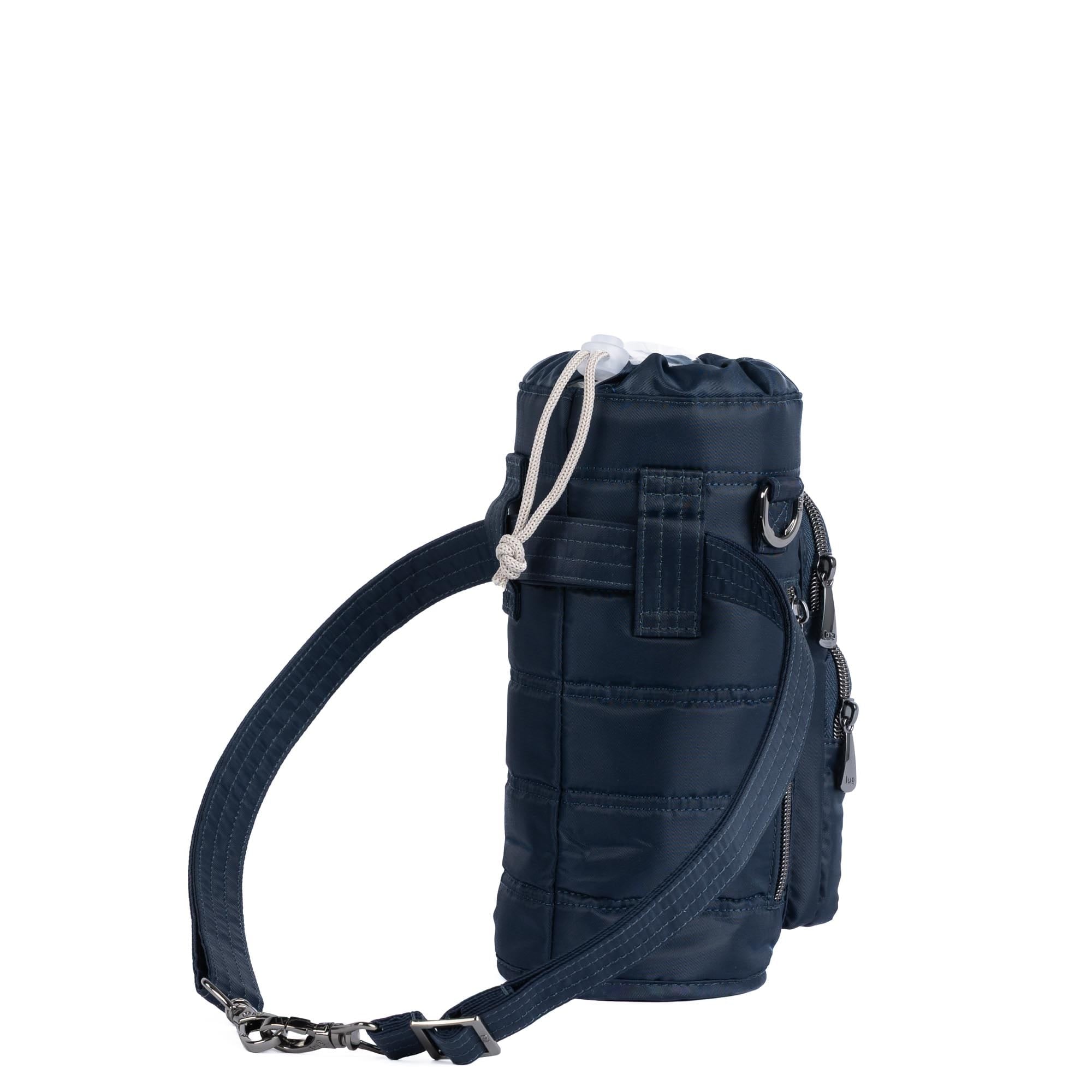 Huggie Wide Crossbody Water Bottle Holder with Charm Bar - INDIGO - 24766_HuggieWide_Indigo_Angle_05