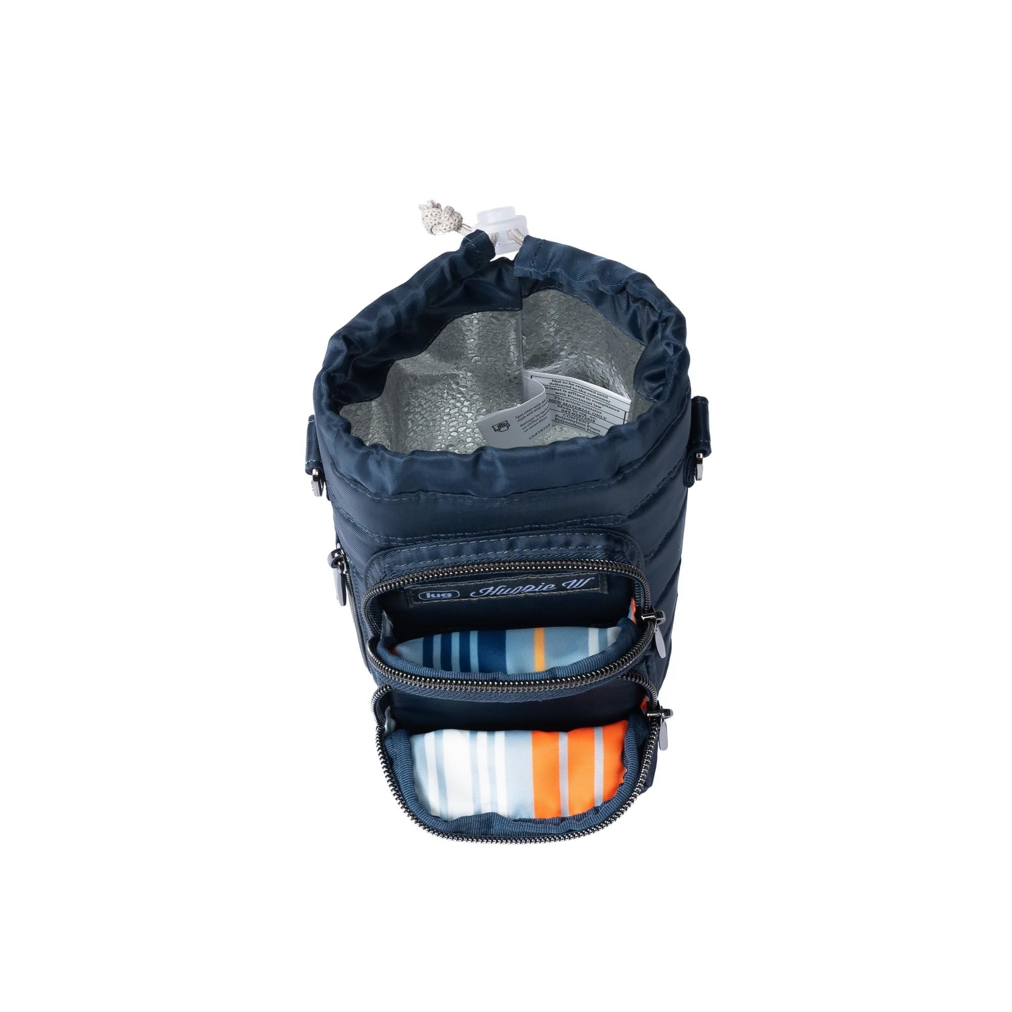 Huggie Wide Crossbody Water Bottle Holder with Charm Bar - INDIGO - 24766_HuggieWide_Indigo_Angle_06