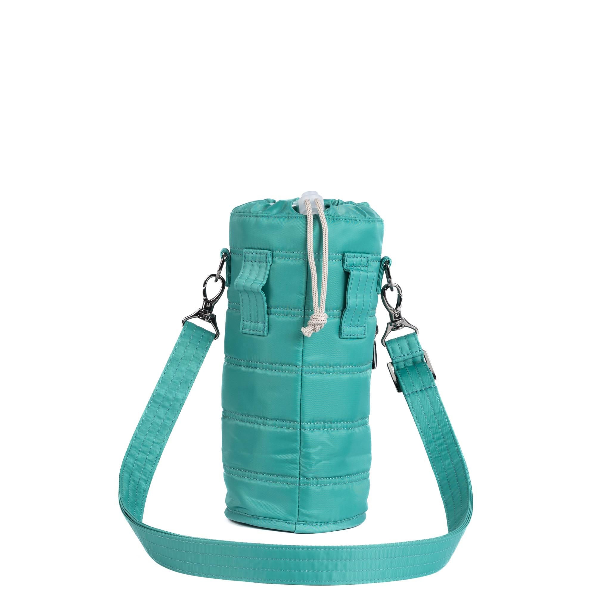 Huggie Wide Crossbody Water Bottle Holder with Charm Bar - SURF TEAL - 24767_HuggieWide_SurfTeal_Angle_04