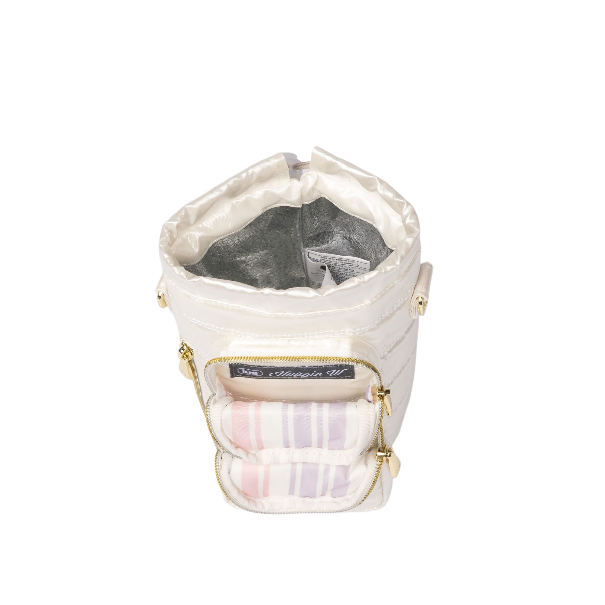 Huggie Wide Crossbody Water Bottle Holder with Charm Bar - METALLIC DIAMOND - 24768_HuggieWide_MetallicDiamond_Angle_06