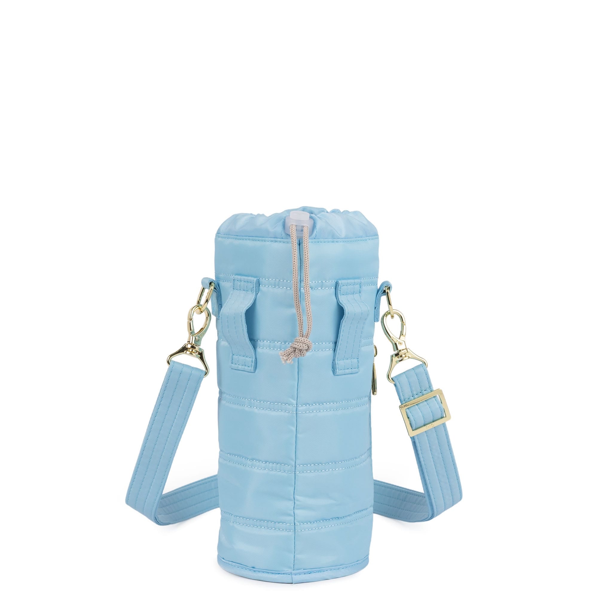 Huggie Wide Crossbody Water Bottle Holder with Charm Bar - BUBBLE BLUE - 24770_HuggieWide_BubbleBlue_Angle_04